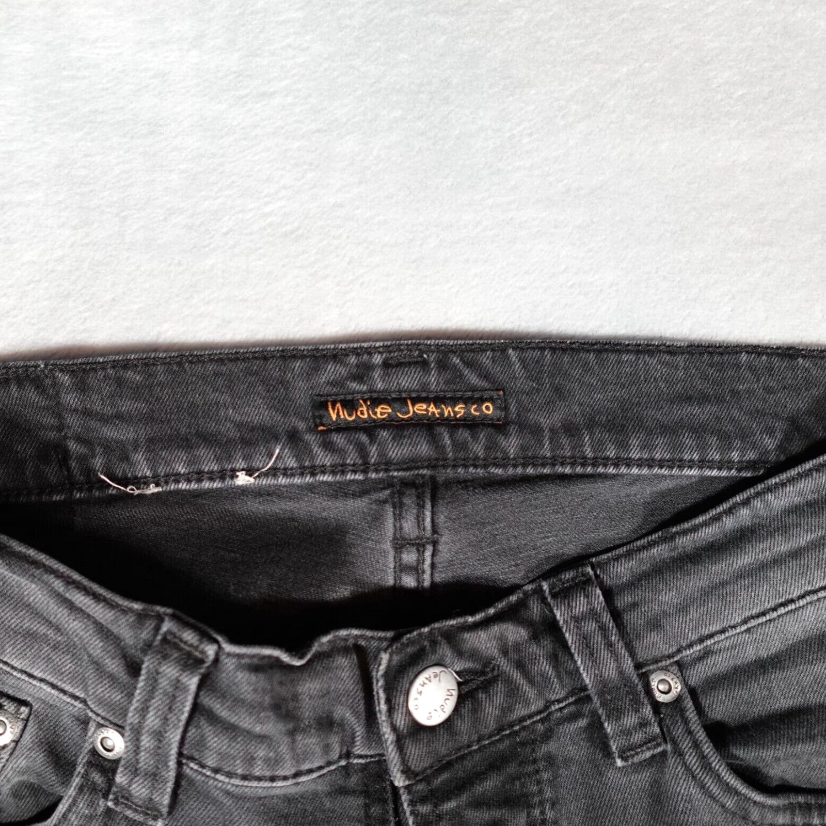 Nudie Jeans Nudie Jeans Grim Tim Gray Skinny Jeans Womens 30 Waist 24.5 Inseam Mid Rise Button Fly Size 30" / US 8 / IT 44 - 4 Thumbnail