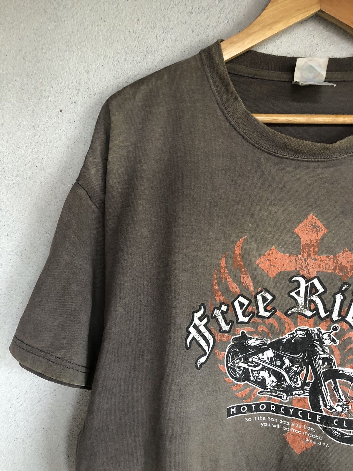 Affliction × Harley Davidson × Vintage Vintage Y2K Sunfaded Free Riders Motorcycle Club Tee Size US XL / EU 56 / 4 - 6 Thumbnail