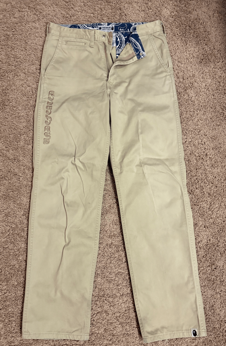 Bape × Undefeated Bape x Undefeated Chinos Khaki Pants Size US 29 - 1 Thumbnail