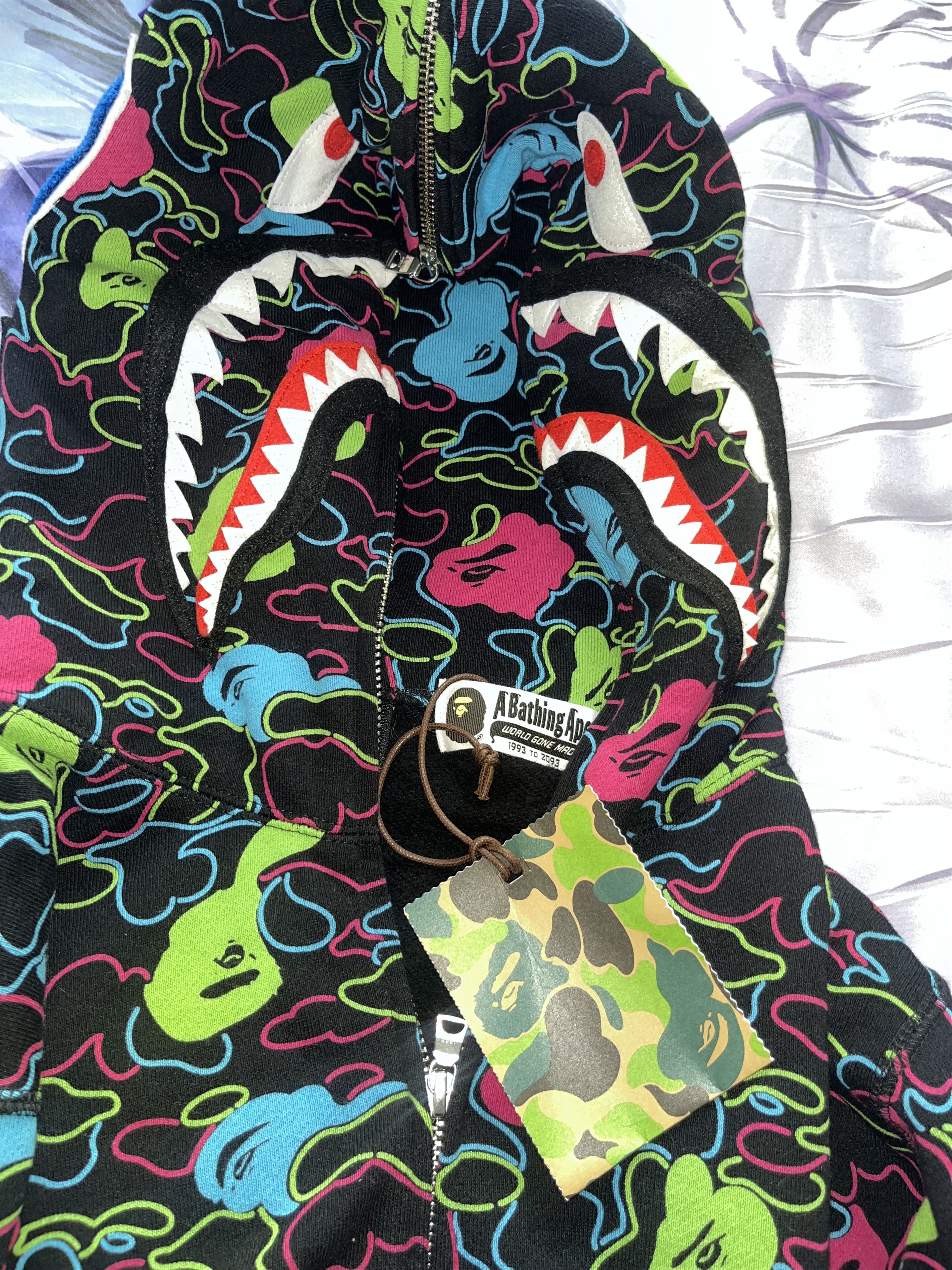 Bape A Bathing Ape Bape x Hello Kitty Camo Full Zip Hoodie | Grailed