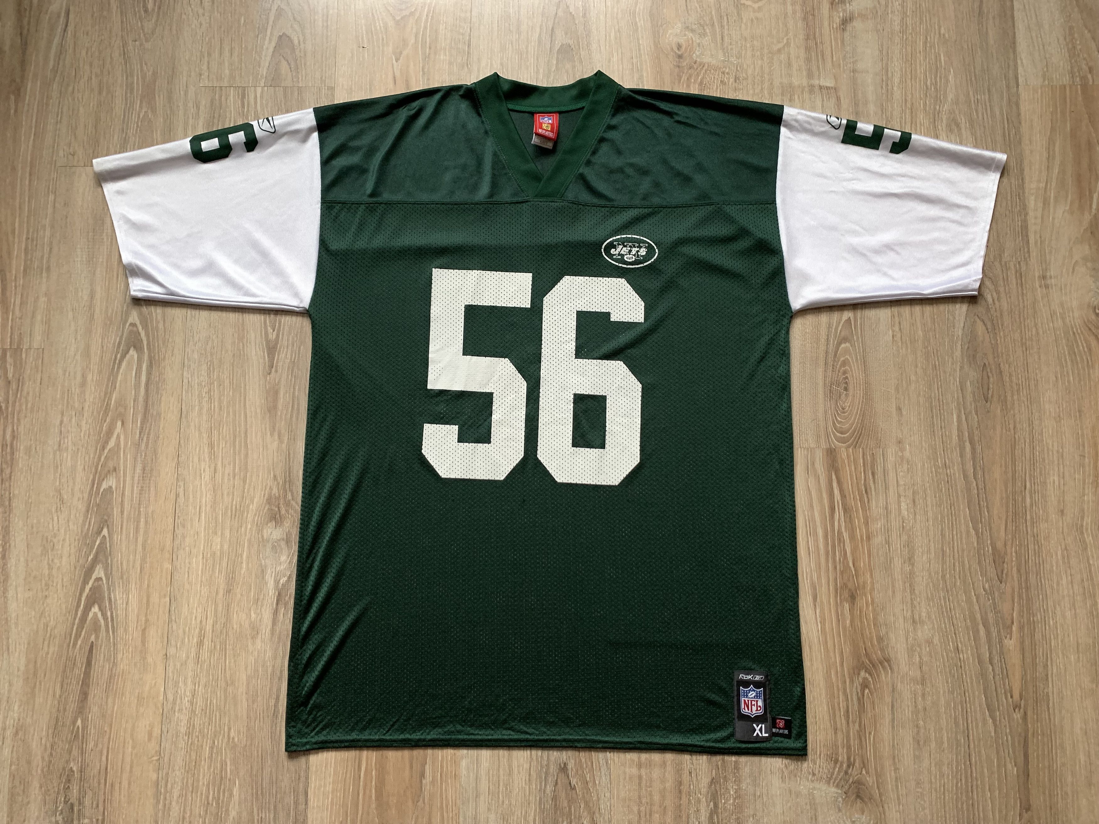 NFL × Reebok × Vintage NFLplayers New York Jets Vernon Gholston #56 Jersey 2008 Size US XL / EU 56 / 4 - 2 Thumbnail