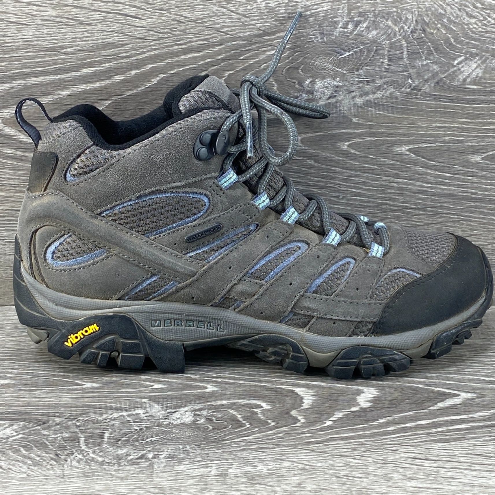 Merrell Merrell Moab 3 Womens 9 Gray Suede Leather Waterproof Mid Hiking Boots Vibram Size US 7 / IT 37 - 2 Thumbnail