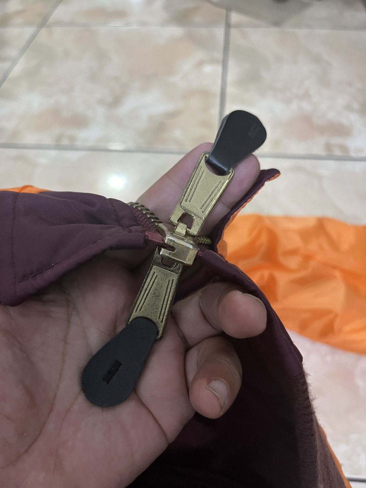 Other Phantom Military MA-1 Reversible Bomber Maroon Orange Size US XL / EU 56 / 4 - 6 Thumbnail