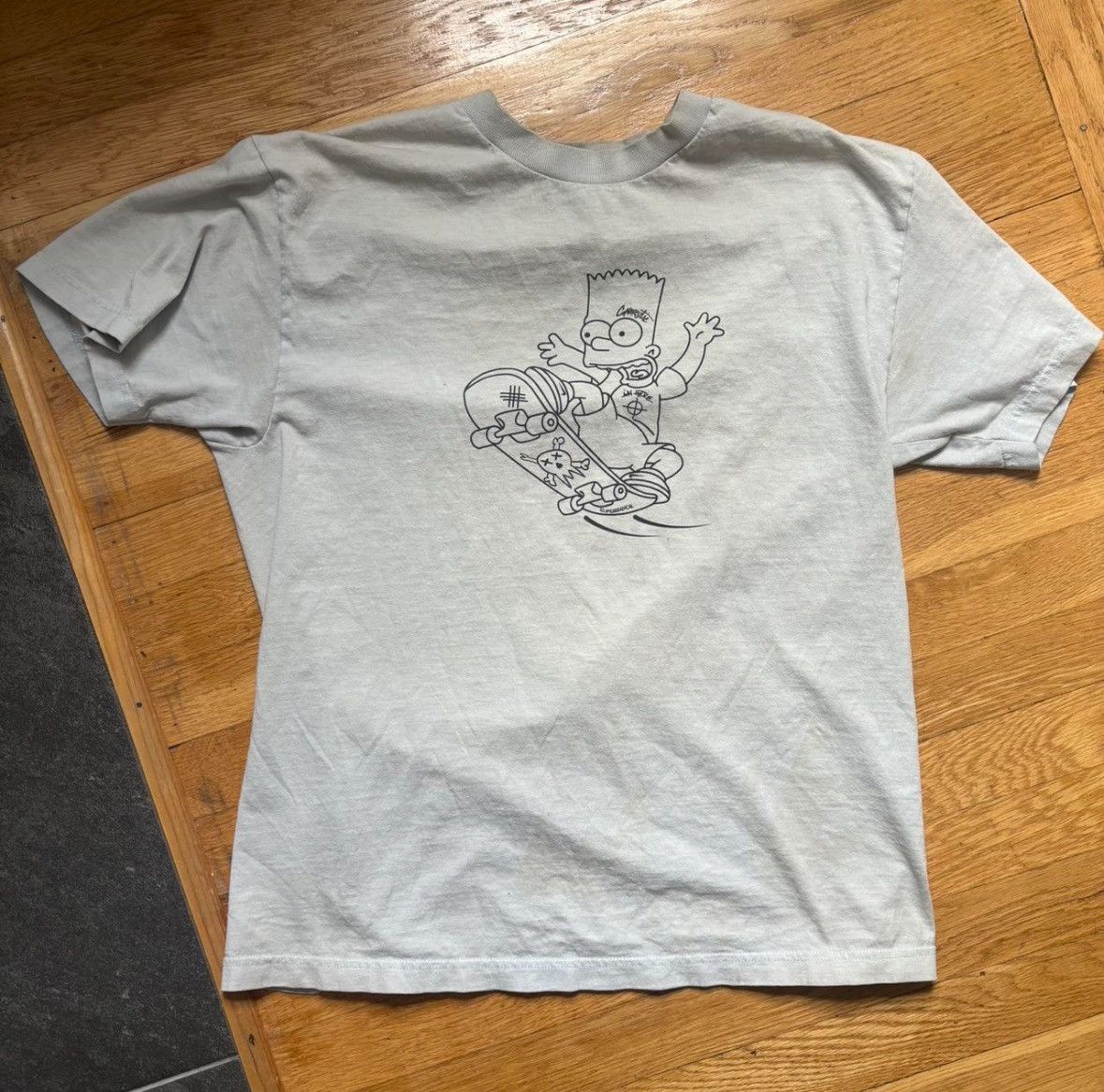 Gnarcotic × Superrradical Superrrradical x Gnarcotic - Bart Simpson Skating Tee (L) Size US L / EU 52-54 / 3 - 1 Thumbnail
