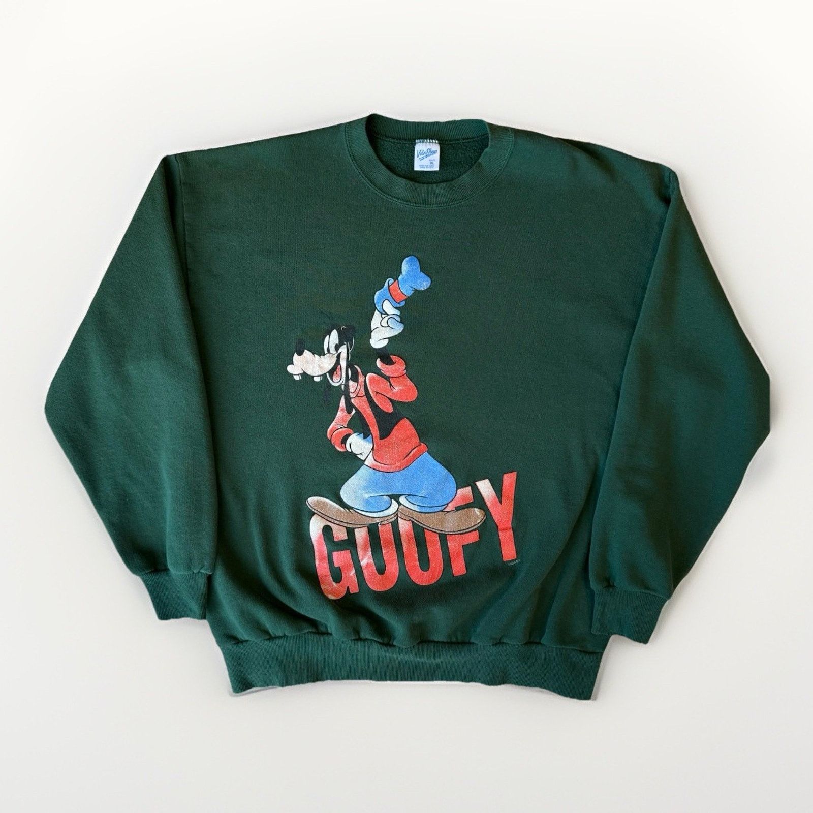 Disney Vintage Goofy Sweatshirt XL Green 90s Disney Cartoon Size US XL / EU 56 / 4 - 1 Thumbnail