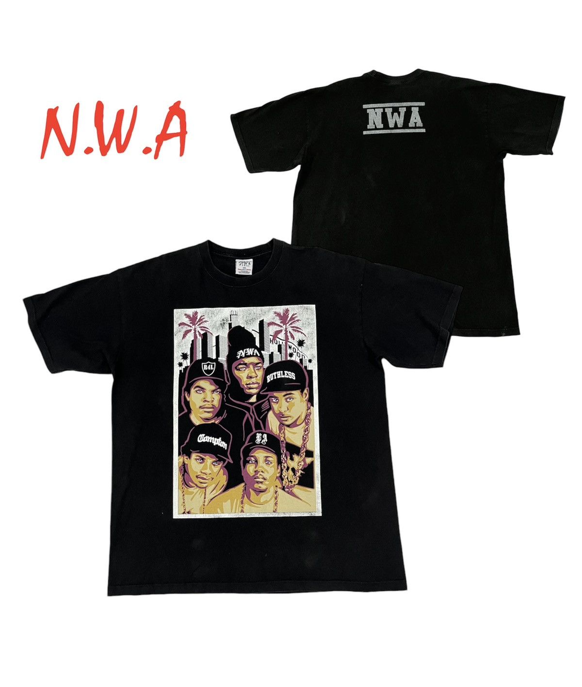 Band Tees × Vintage Vintage 90’s NWA Band Tees Size 2XL Size US XXL / EU 58 / 5 - 1 Thumbnail