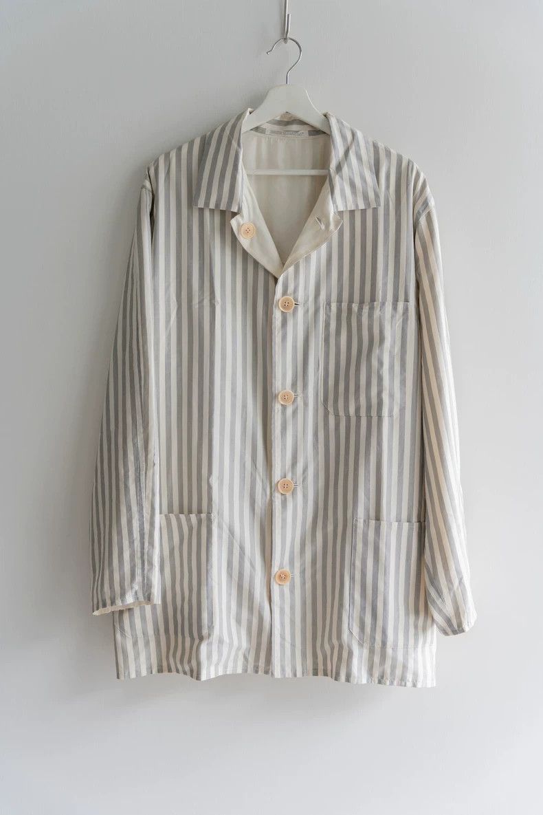 Yohji Yamamoto Yohji Yamamoto Yohji Yamamoto Striped Silk Reversible Jack Size US M / EU 48-50 / 2 - 3 Thumbnail