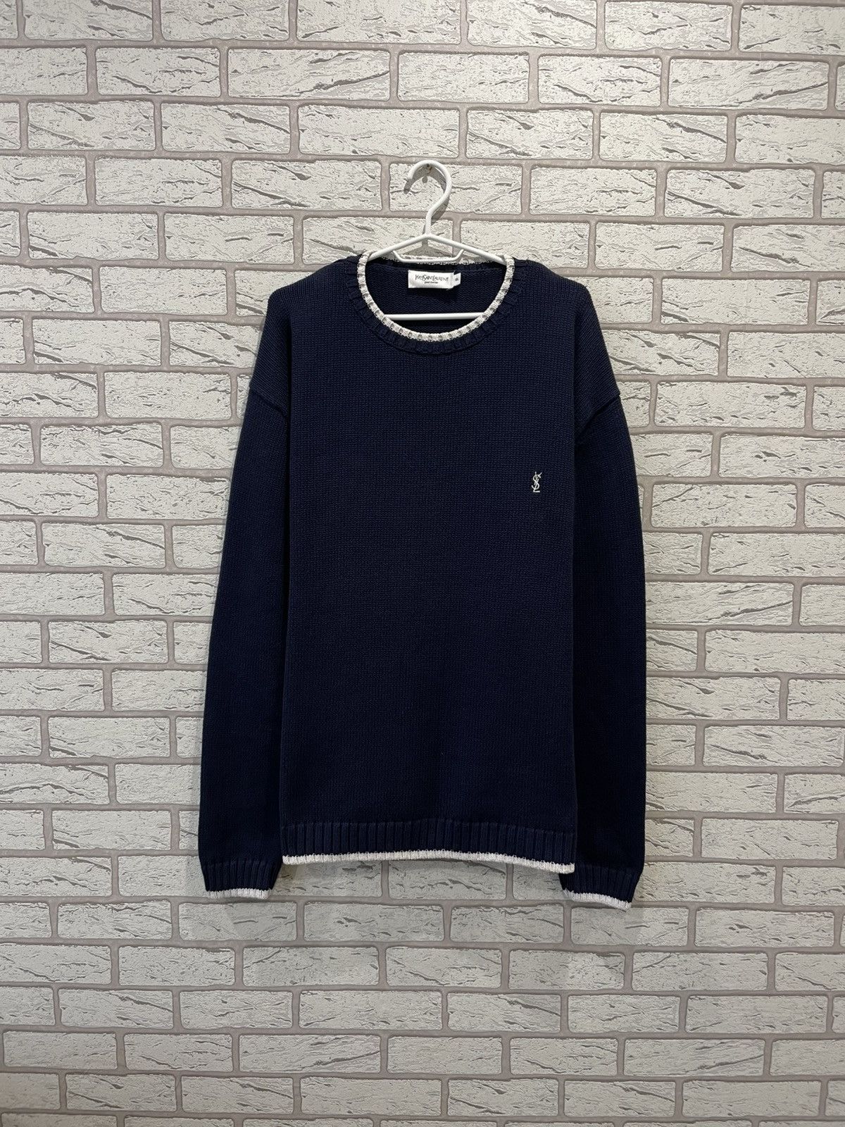 Yves Saint Laurent 1990s Knit Sweater Green Purple – knudpeters