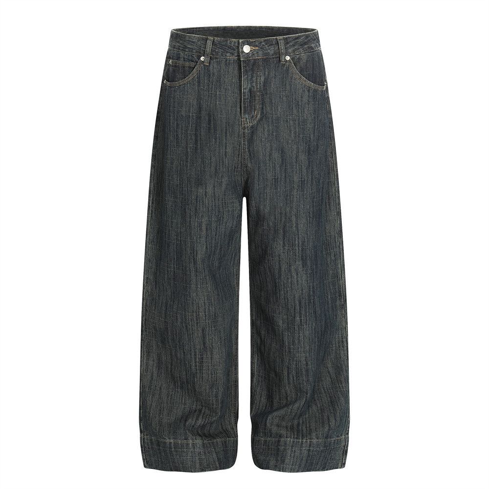 Vintage Men's vintage loose wide-leg striped straight jeans y2k Size US 32 / EU 48 - 1 Thumbnail