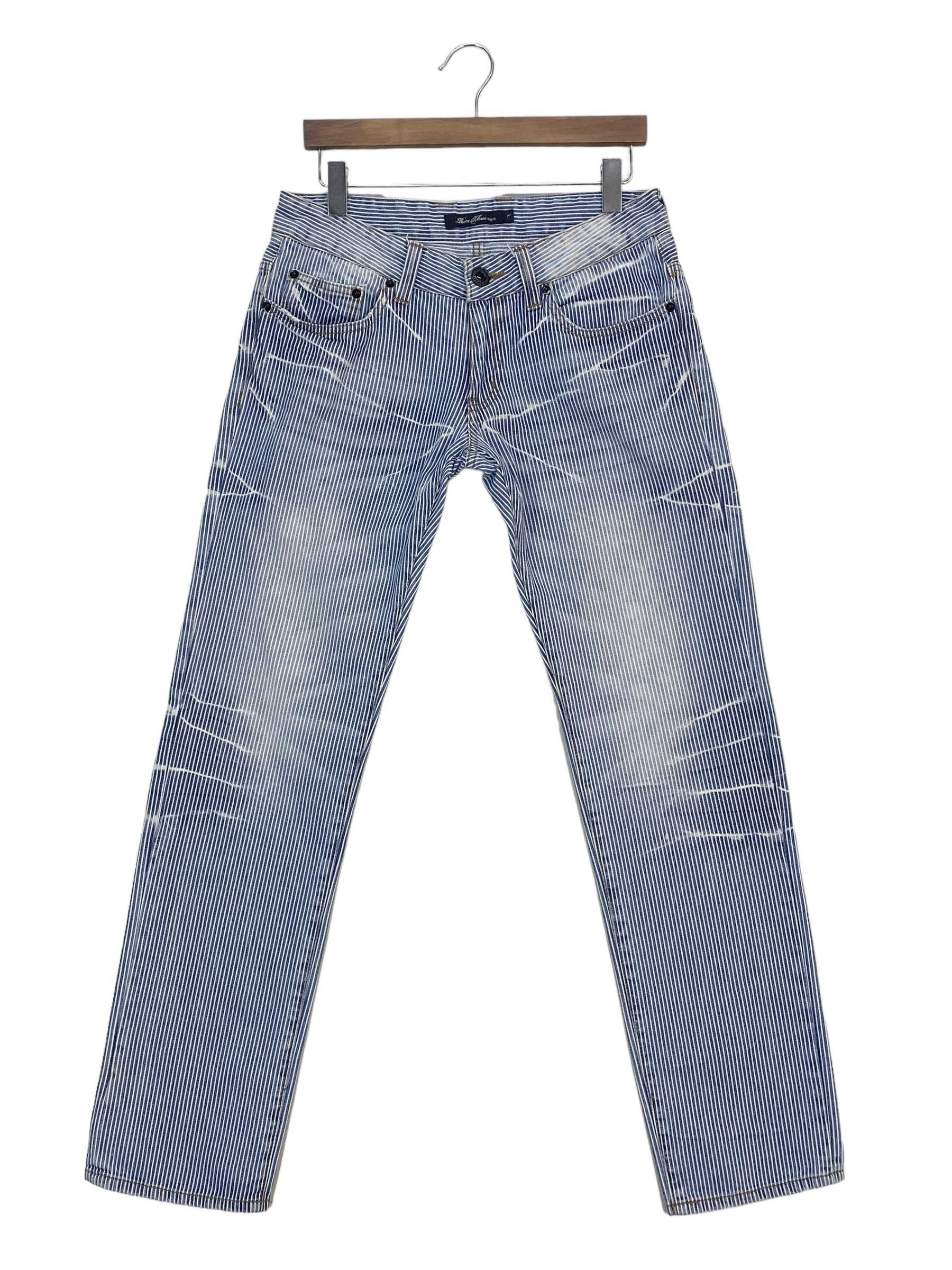 Japanese Brand Root Three Jeans Stripes Hickory Japanese Brand Pants Size US 31 - 2 Thumbnail