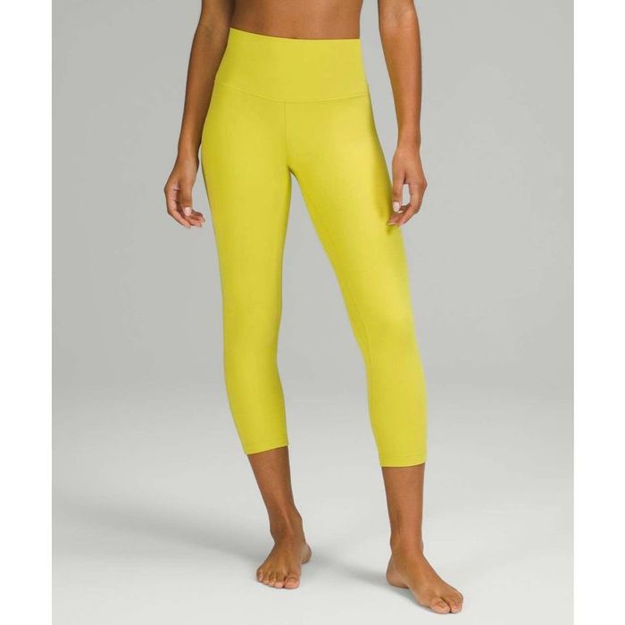 Lululemon Lululemon Womens 2 Neon Yellow Align High Rise Crop 23 Legg