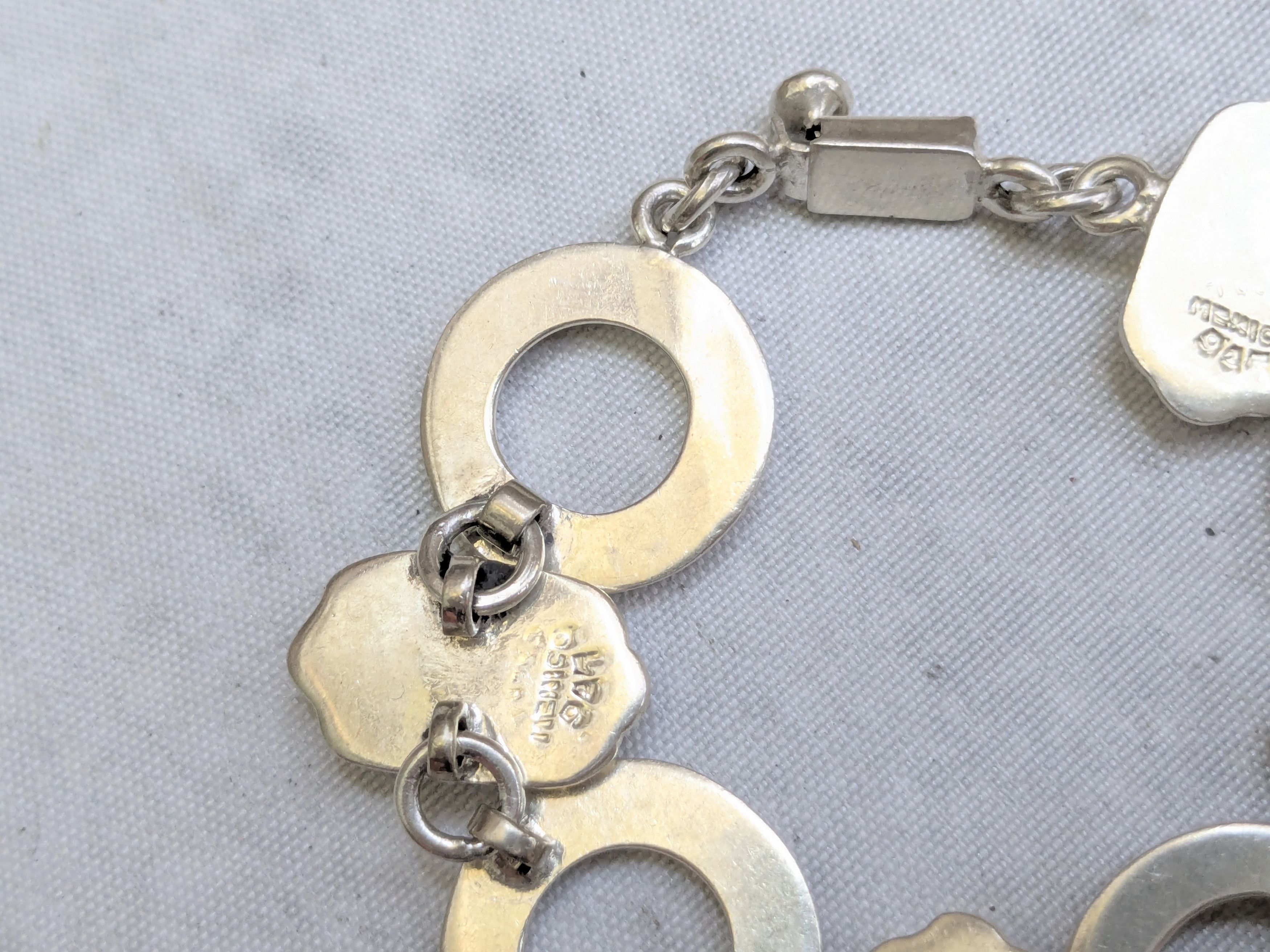 Vintage Vintage Sterling Silver Bracelet Taxco 6.75" Hollow Mexico Size ONE SIZE - 9 Thumbnail