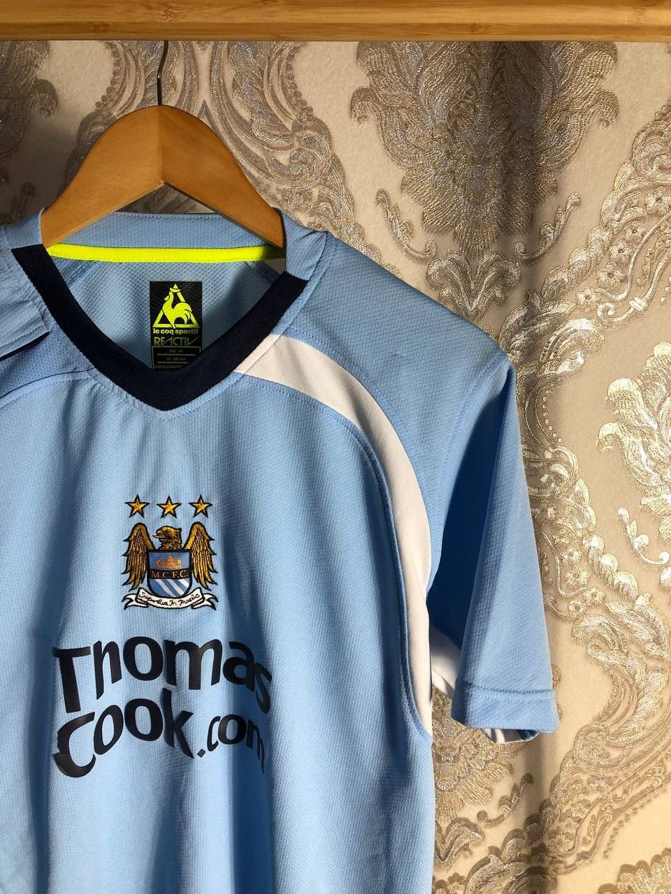Le Coq Sportif VINTAGE MANCHESTER CITY RETRO SOCCER JERSEY ENGLAND Y2K 90s Size US M / EU 48-50 / 2 - 2 Thumbnail