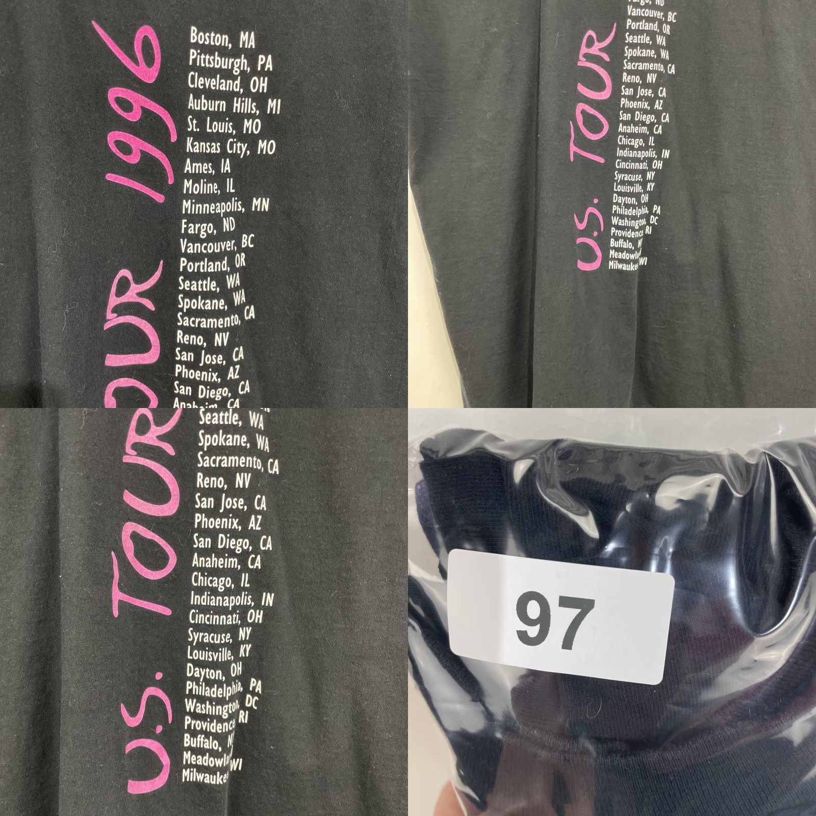 Vintage VINTAGE Neil Diamond U.S. Tour 1996 Short Sleeve T-Shirt Mens 2XL Black AllSport Graphic Tee 1990s Mens Size US XXL / EU 58 / 5 - 10 Thumbnail