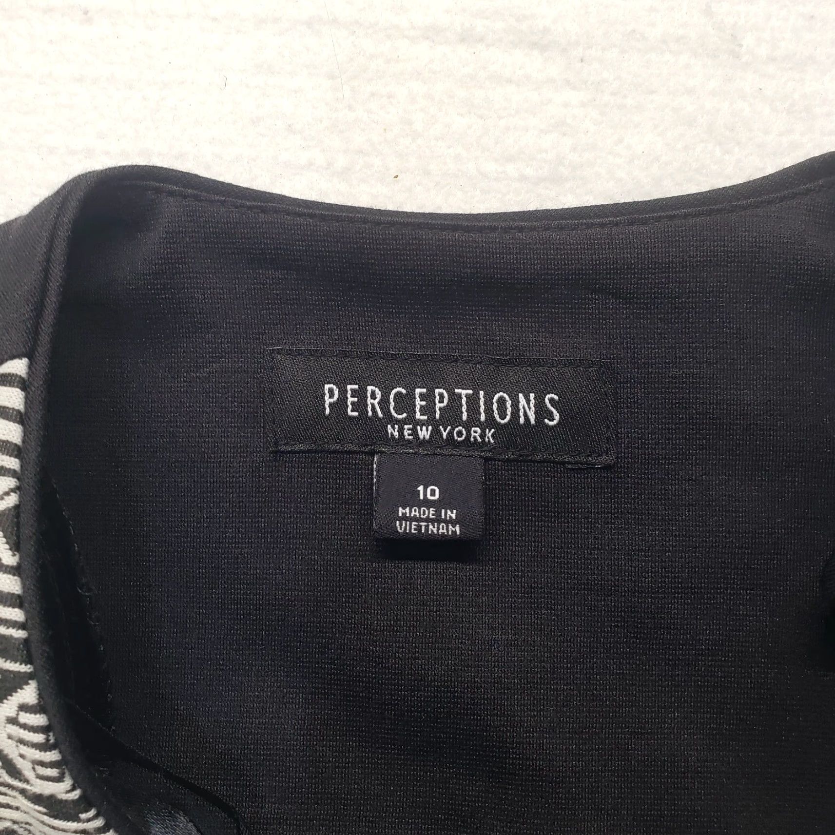 Vintage NEW Perceptions Cardigan Sweater Coat Women Adult 10 Gray Black Cotton Polyester Spandex Sweater Womens 90s? Size L / US 10 / IT 46 - 2 Thumbnail