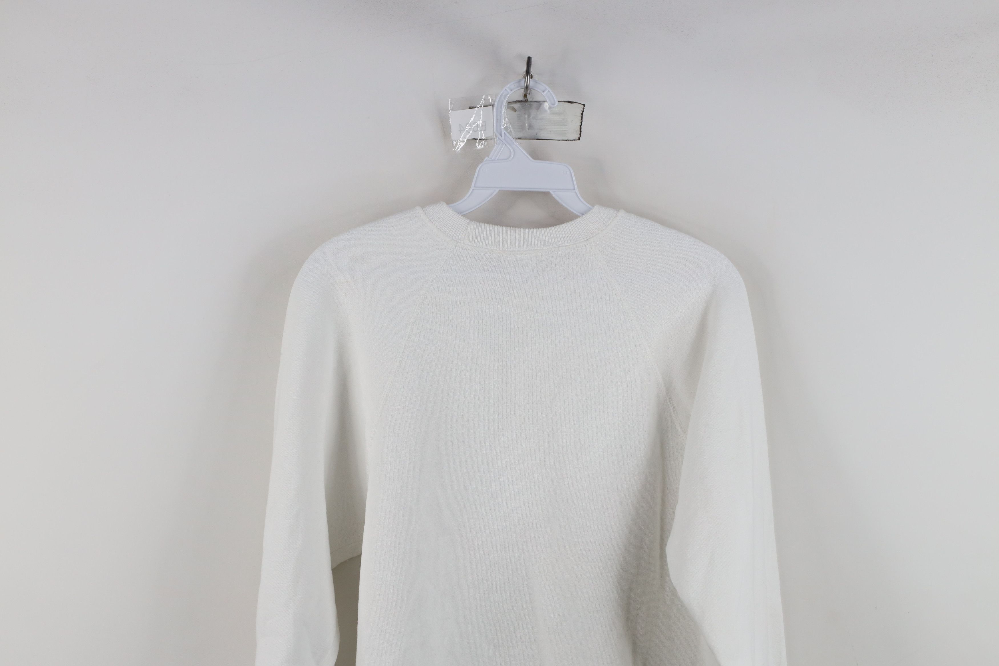 Vintage Vintage 90s Streetwear Blank Crewneck Sweatshirt White USA Size M / US 6-8 / IT 42-44 - 12 Thumbnail