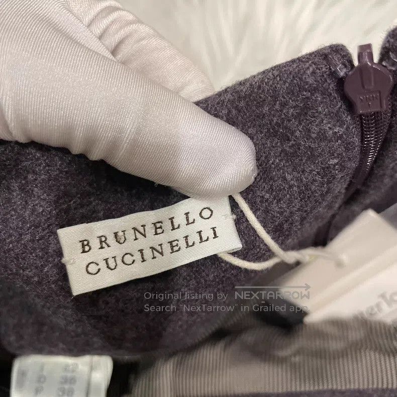 Brunello Cucinelli Brunello Cucinelli Dark Gray Wool Skirt Size 27" / US 4 / IT 40 - 3 Thumbnail