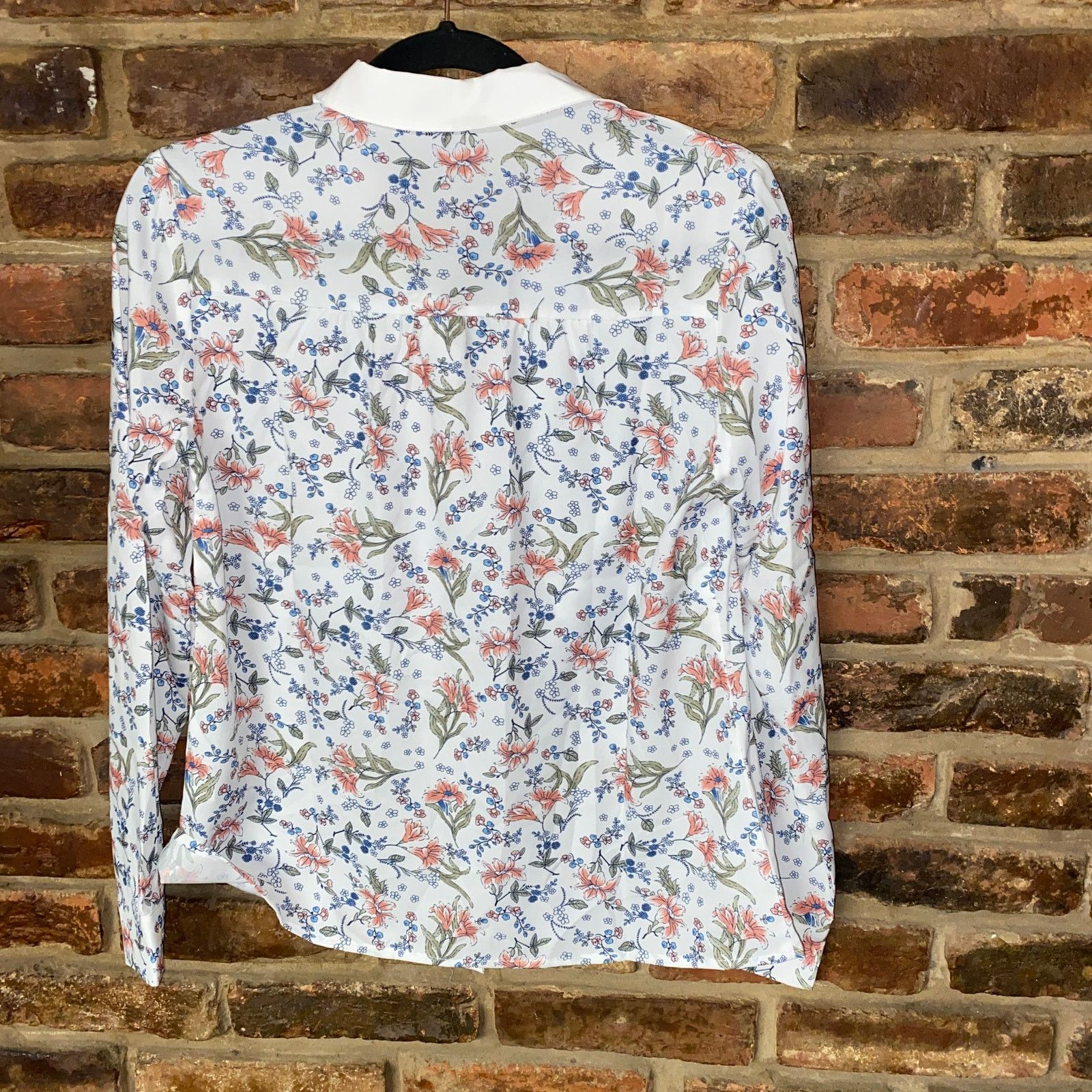 Other Allegra K White Floral Long Sleeve Button Down Shirt Size XS Size XS / US 0-2 / IT 36-38 - 6 Thumbnail