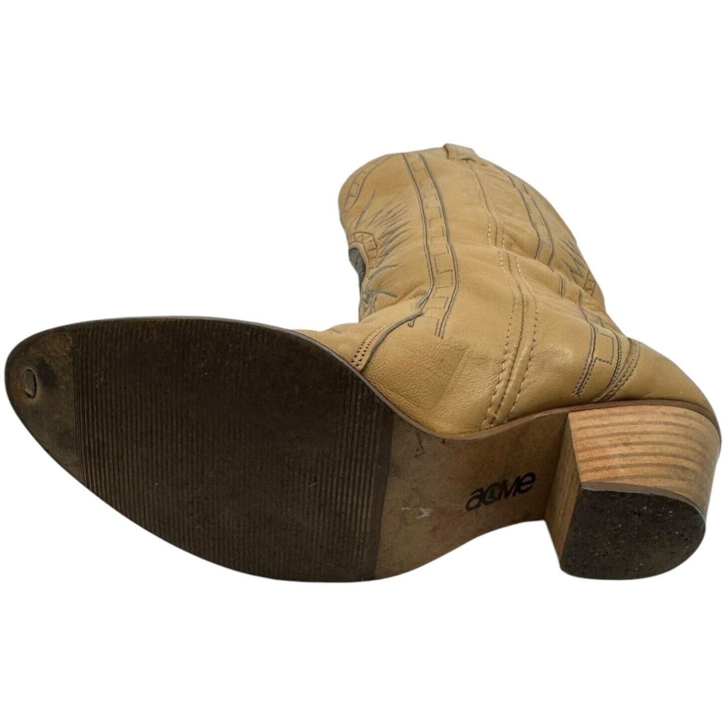Acme Clothing Vintage ACME Womens Boots Yellow Leather Size 5.5 Made USA Size US 5.5 / IT 35.5 - 13 Thumbnail