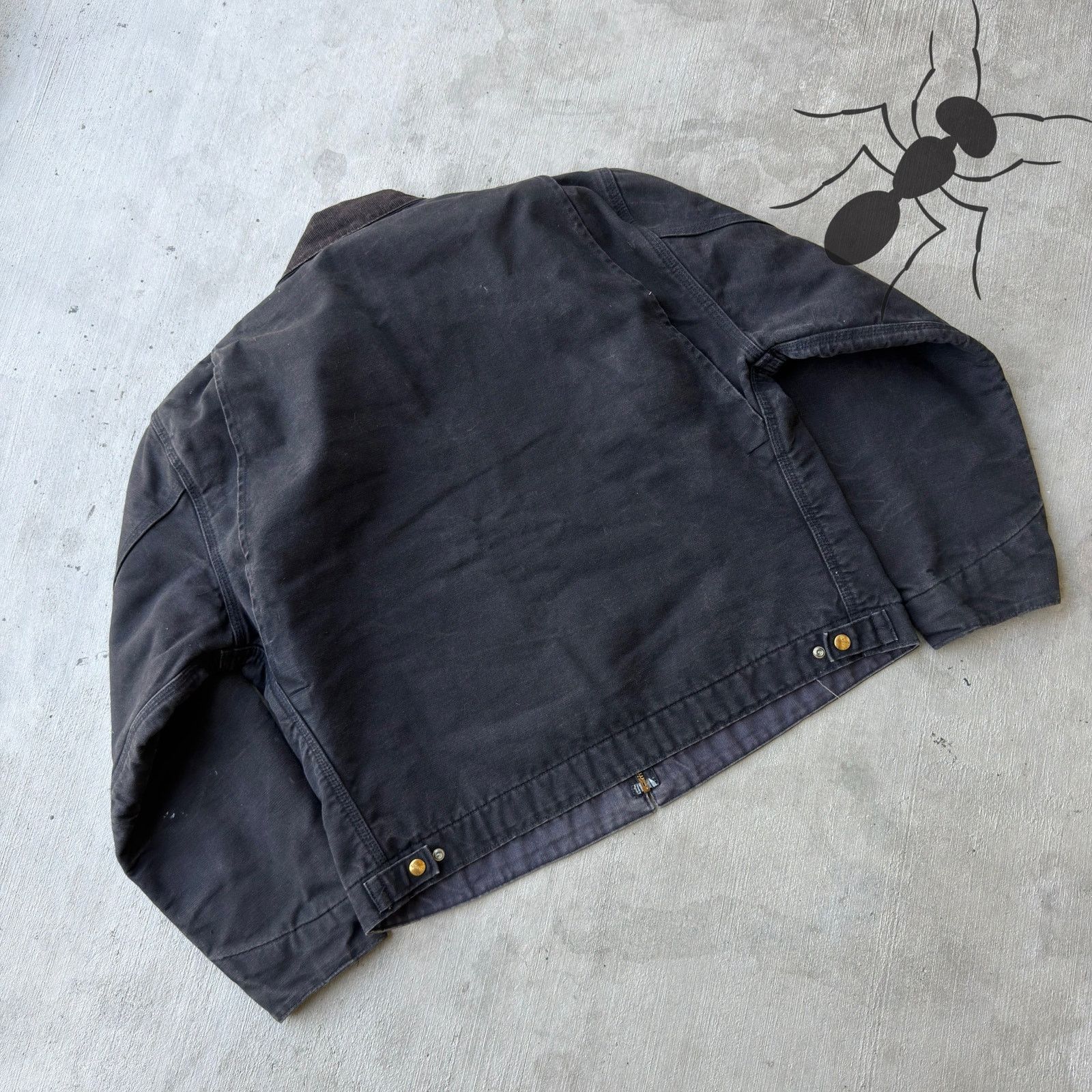 Carhartt × Vintage Carhartt J01 black Detroit work wear jacket Size US XL / EU 56 / 4 - 3 Thumbnail