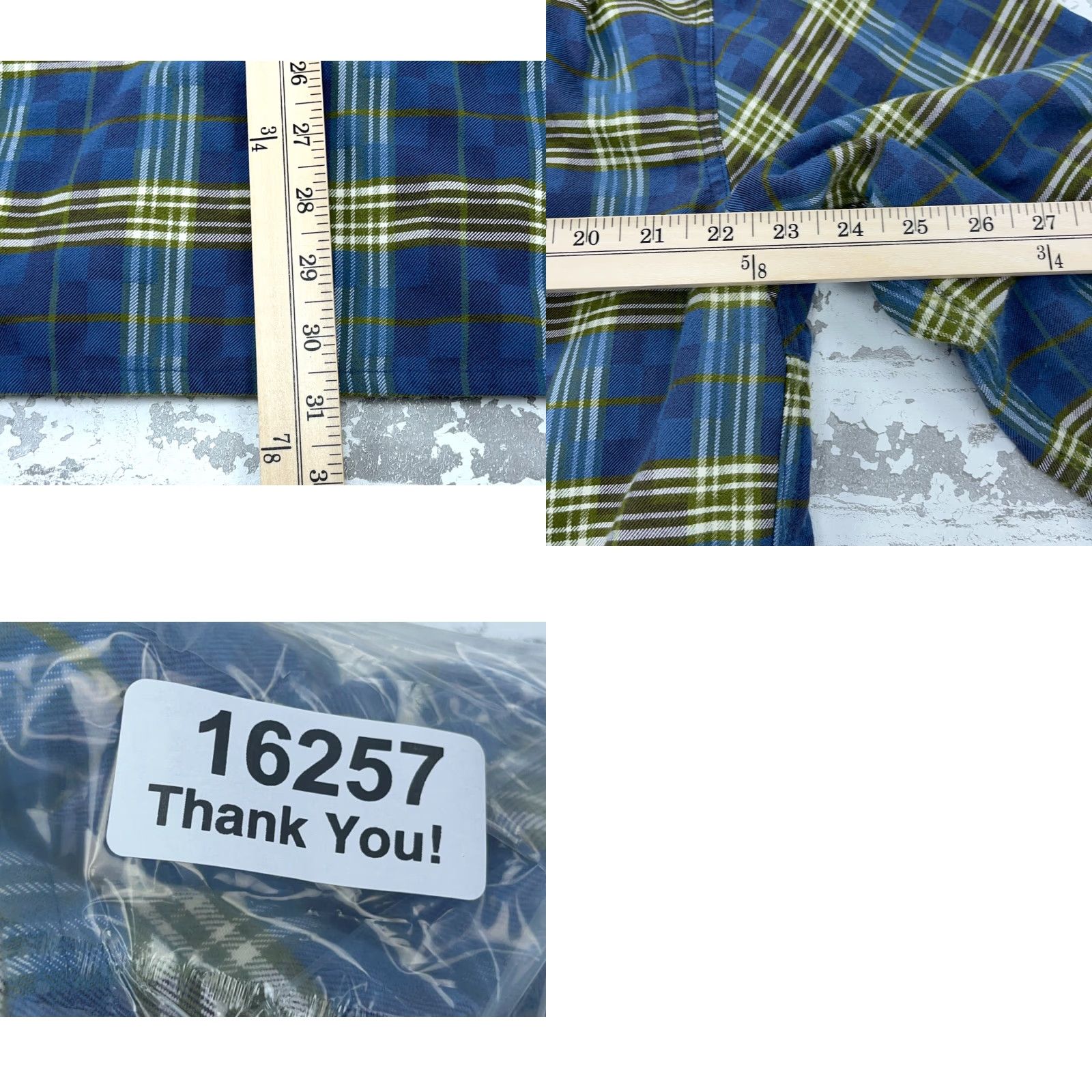 Orvis VINTAGE Orvis Flannel Shirt Men Large Blue Button Up Plaid Hiking Camp Outdoors Fishing Size US L / EU 52-54 / 3 - 8 Thumbnail