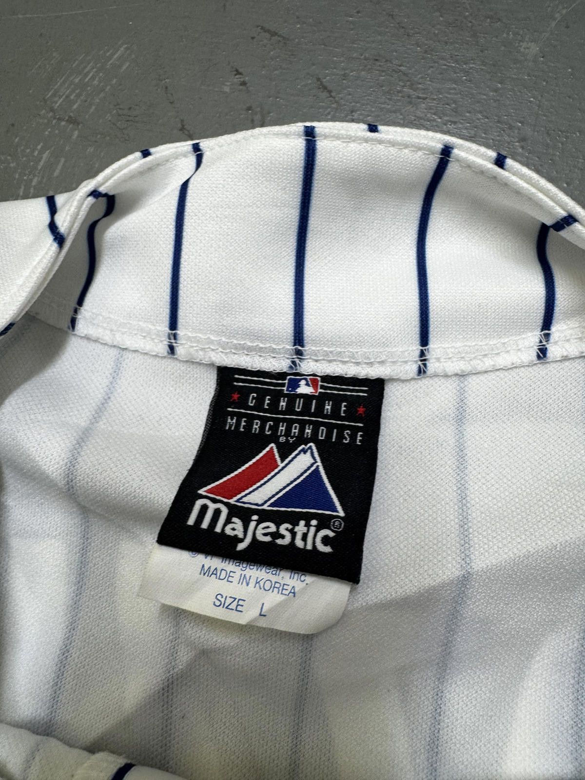 Majestic Chicago Cubs Pinstripe Jersey "Lizzie" Size US L / EU 52-54 / 3 - 4 Thumbnail