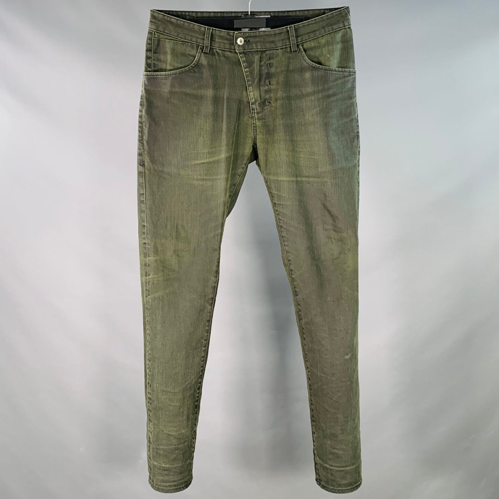Other VERSUCHSKIND Green Grey Cotton Straight Zip Fly Jeans Size US 33 - 1 Thumbnail