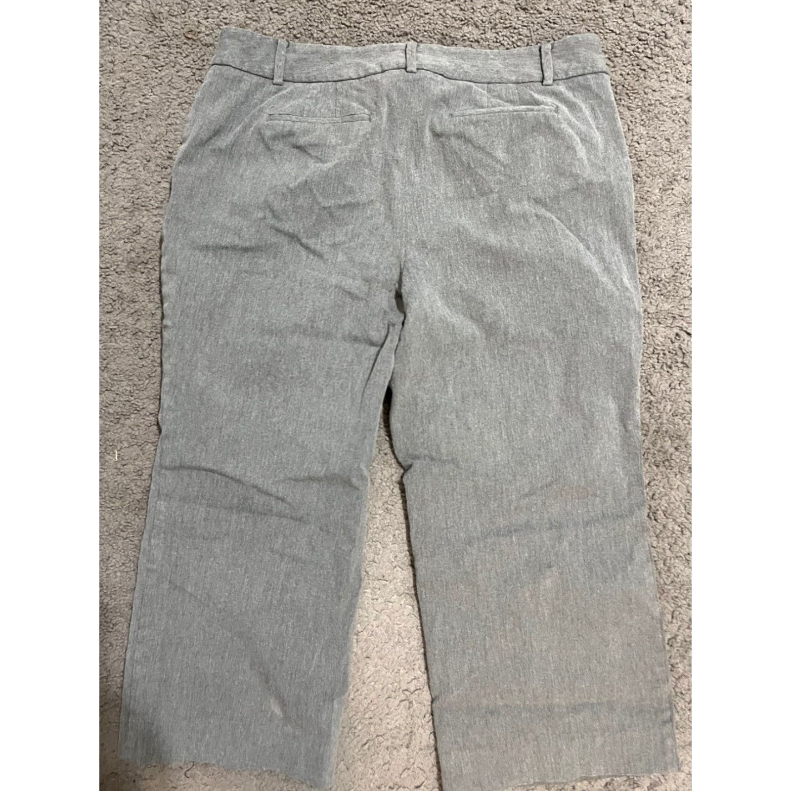 Talbots VINTAGE Talbots The Weekend Chino Pants 16P Gray Cropped Hemmed Flat Front Pants Womens Petite 21in Inseam Size 38" / US 16 / IT 52 - 3 Thumbnail