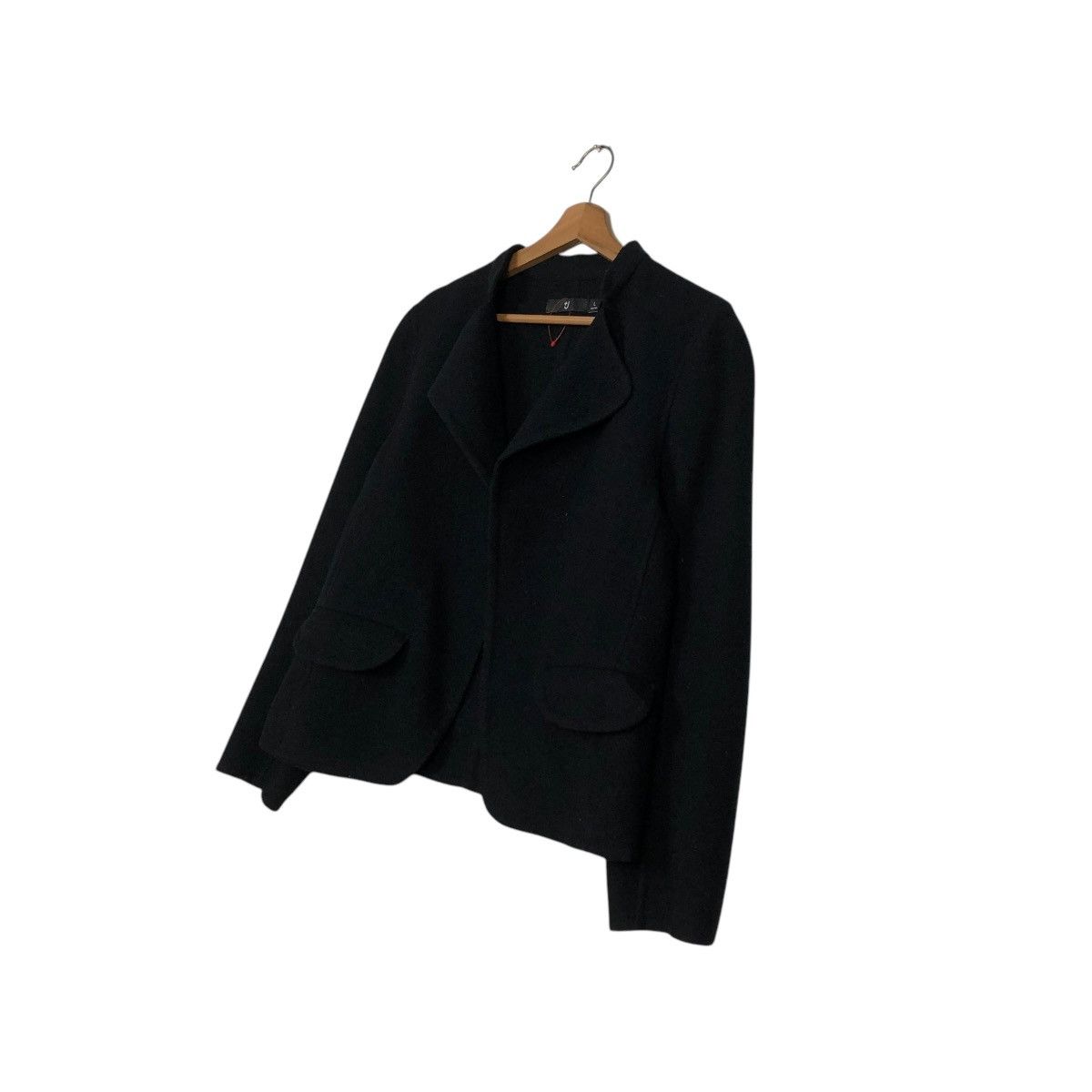 Jil Sander 🔥RICH BLACK CROPPED WOOL JACKET BIKER JILL SANDER J+ UNIQLO Size L / US 10 / IT 46 - 4 Thumbnail