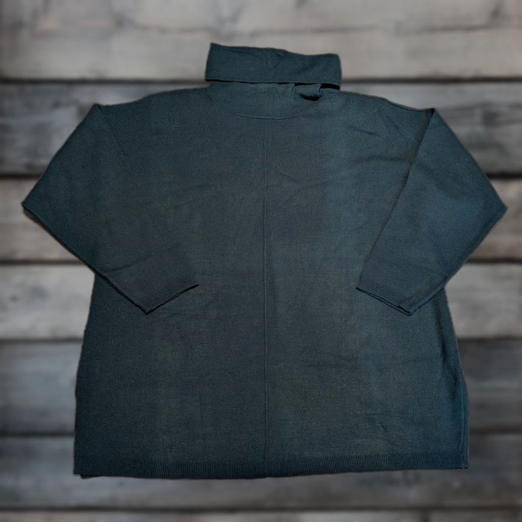 Vintage VINTAGE Karen Lessly Turtleneck Sweater Shirt Womens XL Teal High Neck USA Theme Pullover Acrylic 80s 90s Casual Business Party/Cocktail Travel Size XL / US 12-14 / IT 48-50 - 1 Thumbnail
