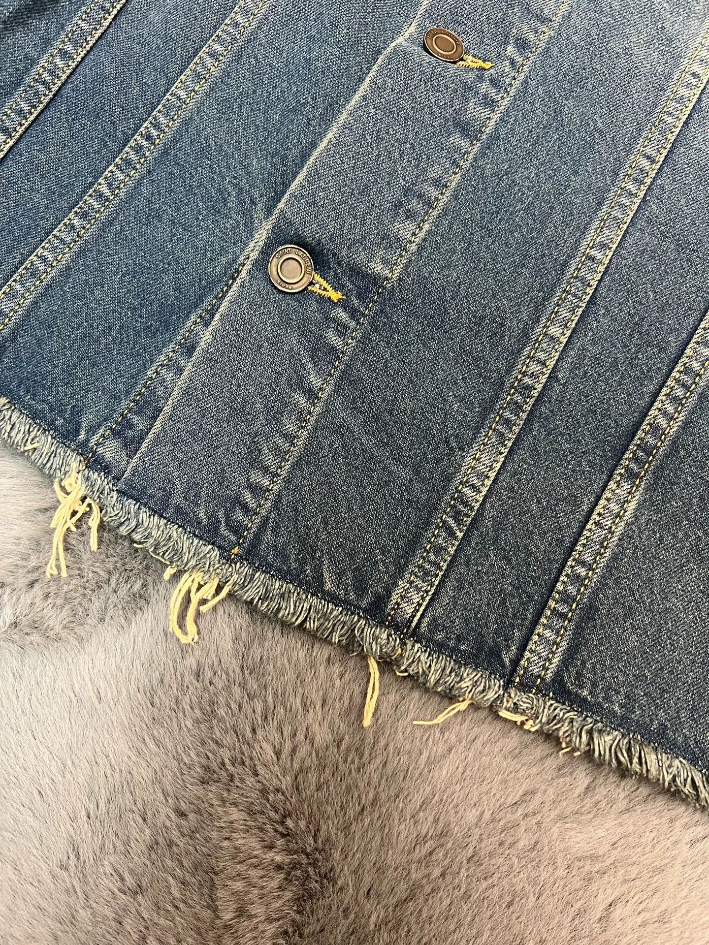 Saint Laurent Paris SLP Spring/Summer 2015 runway style raw-edge denim vest Size US M / EU 48-50 / 2 - 3 Thumbnail