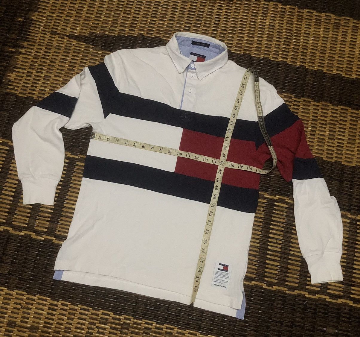Tommy Hilfiger Tommy Jeans Tommy Hilfiger Big Logo Long Sleeve Polo Shirt Size US XS / EU 42 / 0 - 4 Thumbnail