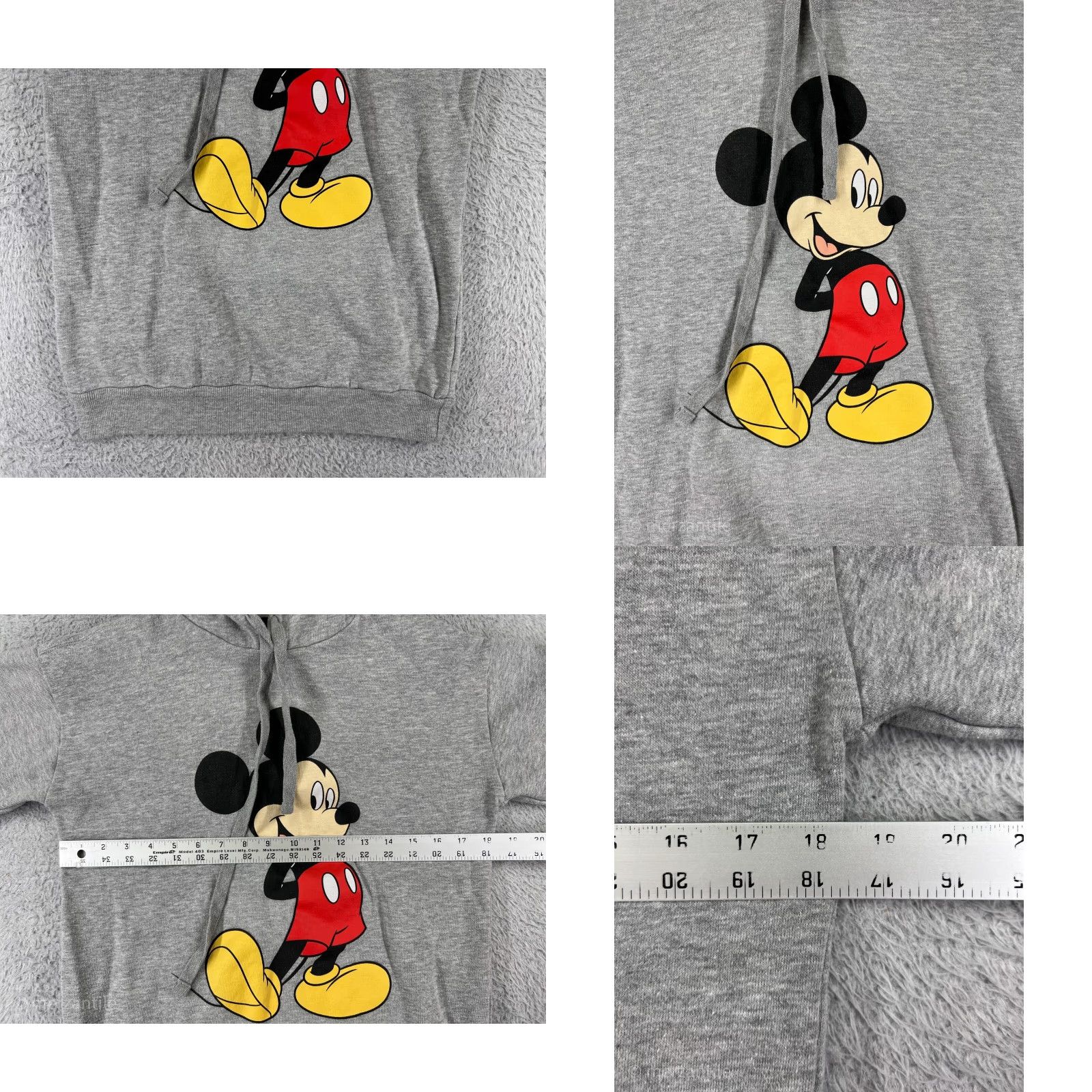 Disney Disney Men Sweater Hoodie Shirt XS Gray Mickey Mouse Cotton Blend Embroidered Logo Pullover Winter 90s Theme? Size US XS / EU 42 / 0 - 8 Thumbnail