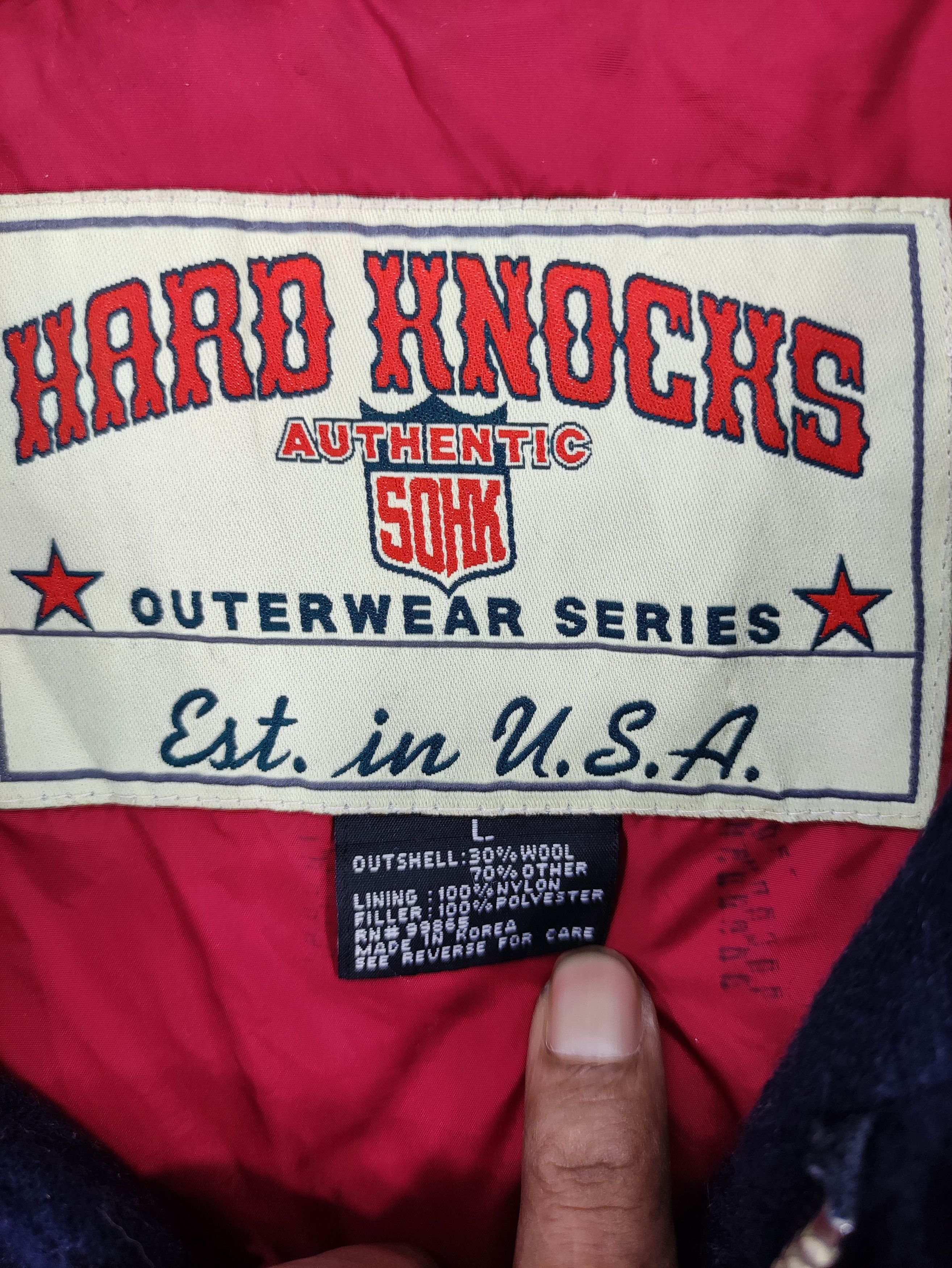 Rap Tees Vintage Hard Knocks Varsity Quited Wool Jacket Zipper Size US XXL / EU 58 / 5 - 6 Thumbnail