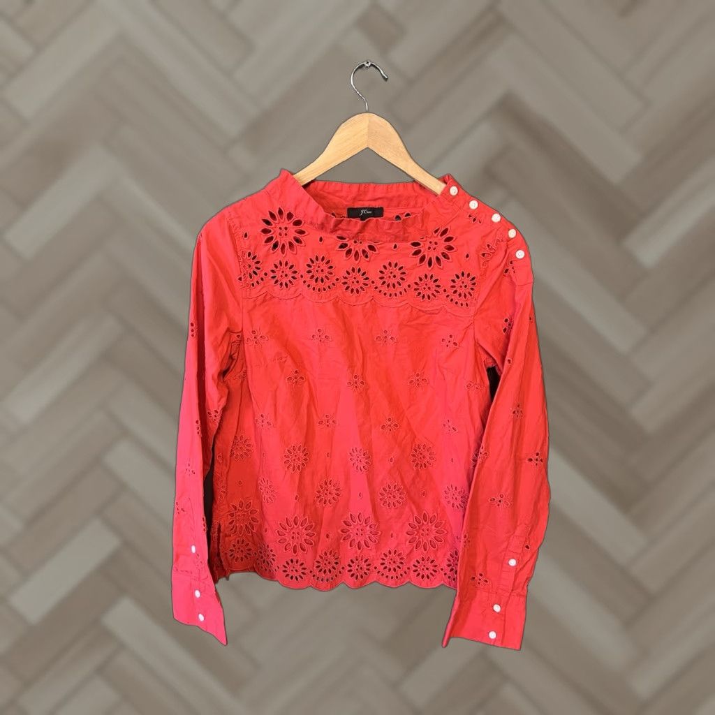J.Crew J.Crew Blouse Womens Red Long Sleeve Size 2 Size XS / US 0-2 / IT 36-38 - 1 Thumbnail