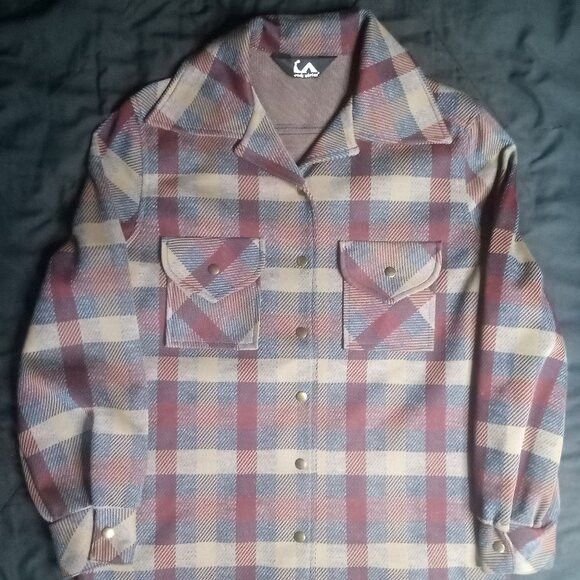 Other Vintage Jack Winter Plaid Polyester Snap Button Shirt Size XL / US 12-14 / IT 48-50 - 2 Thumbnail