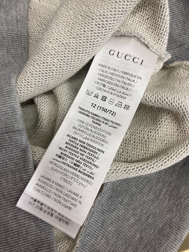 Gucci Gucci Size12 Gray diamond-embled round-neck sweatshirt Size XS / US 0-2 / IT 36-38 - 6 Thumbnail