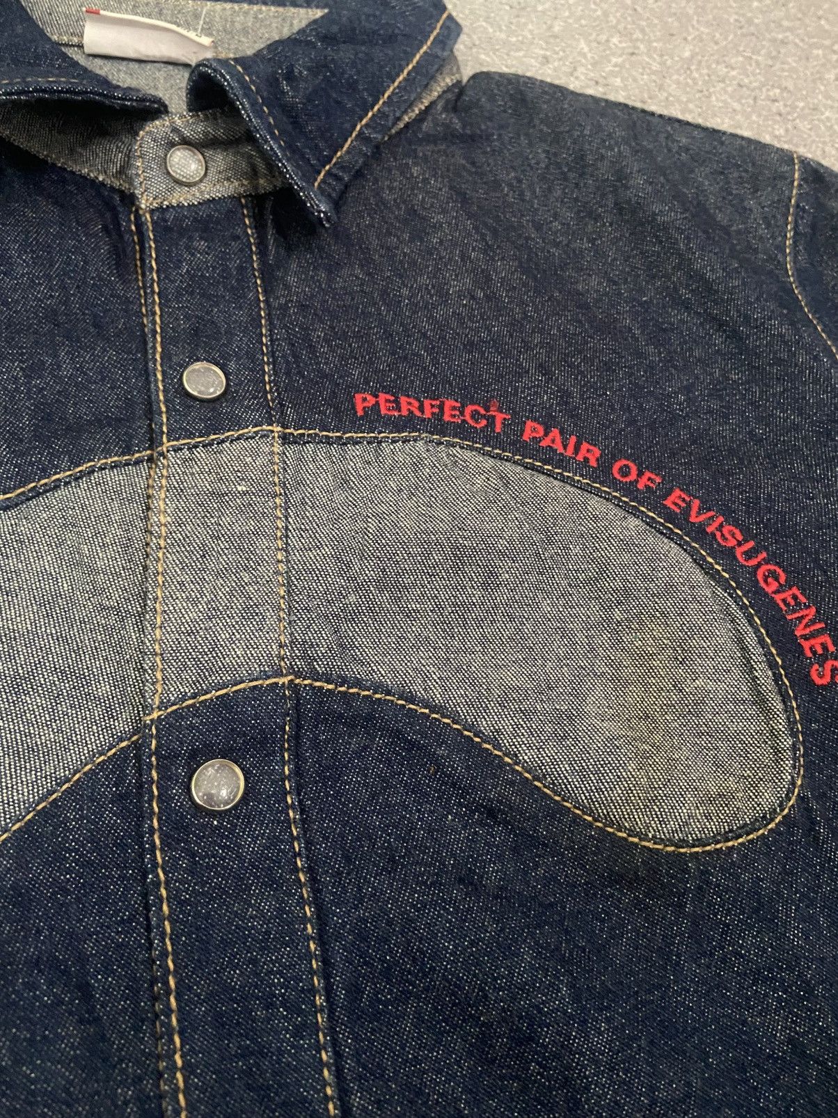 Evisu × Japanese Brand × Vintage Evisu vintage big logo seagull denim shirt buttons Size US S / EU 44-46 / 1 - 8 Thumbnail