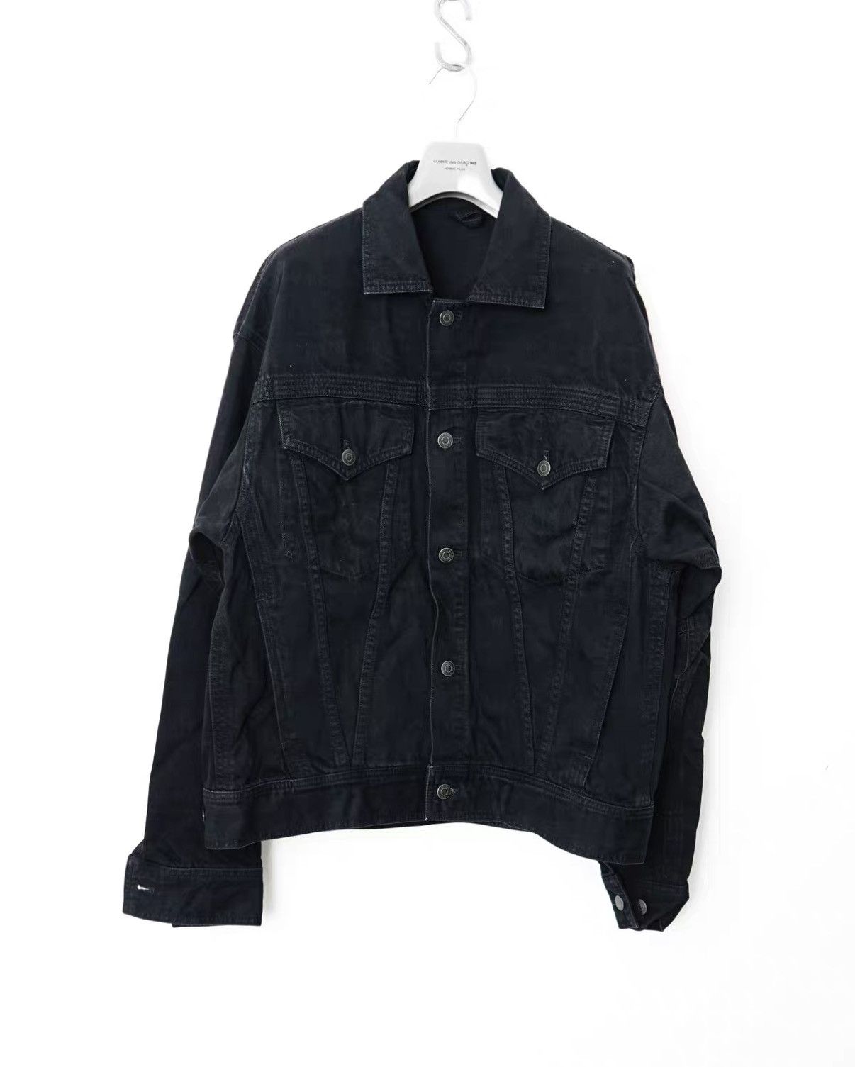 Iroquois Japan Iroquois Glitch Slogan Oversized Denim Jacket Size US S / EU 44-46 / 1 - 5 Thumbnail