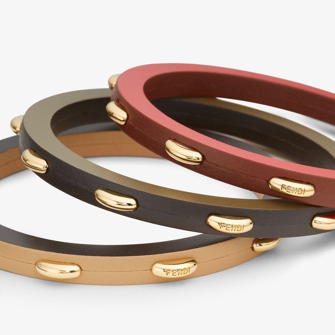 Fendi o1s1wg110925 Size:OS/Fendi Filo Bracelet Set in Brown Size ONE SIZE - 2 Thumbnail