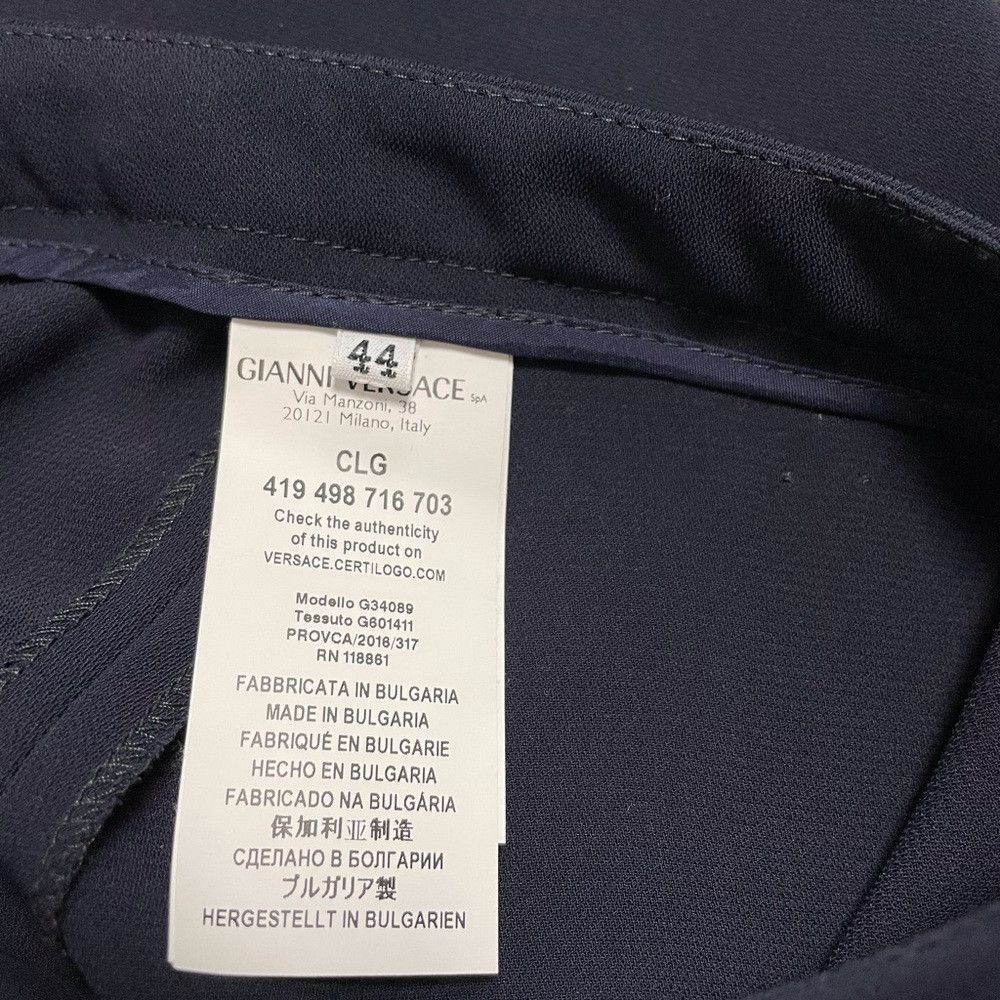 Versace NWT New $334 VERSACE COLLECTION Casual pants Navy Size 44 U Size 30" / US 8 / IT 44 - 9 Thumbnail