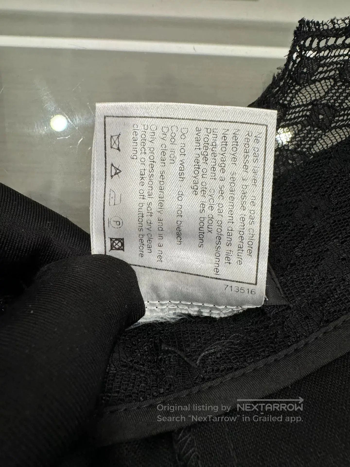 Chanel black lace hem wool skirt size 36. Size US 36 / EU 52 - 6 Thumbnail