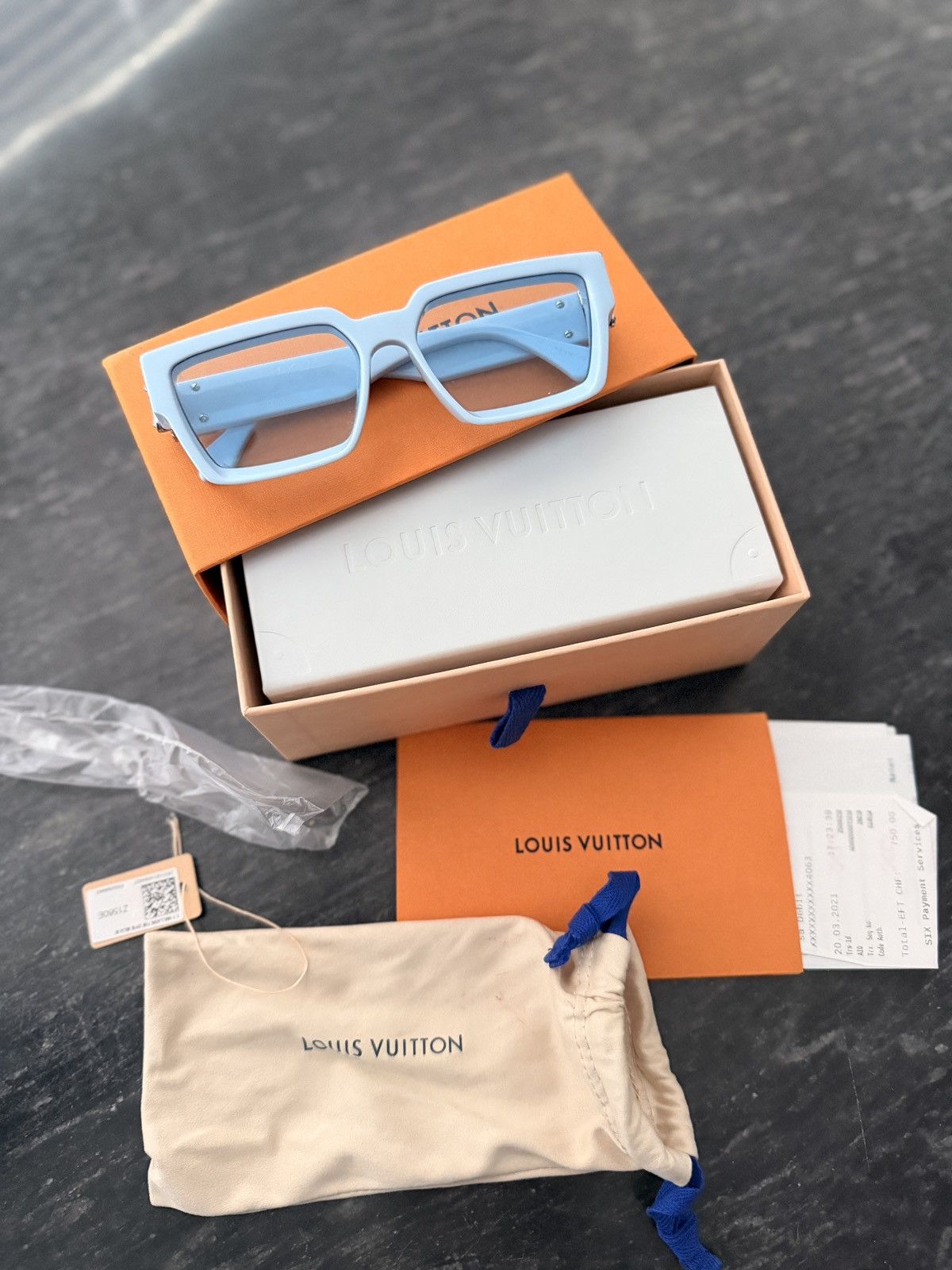 Louis Vuitton Louis Vuitton millionaires sunglasses Blue pale E Size ONE SIZE - 5 Thumbnail