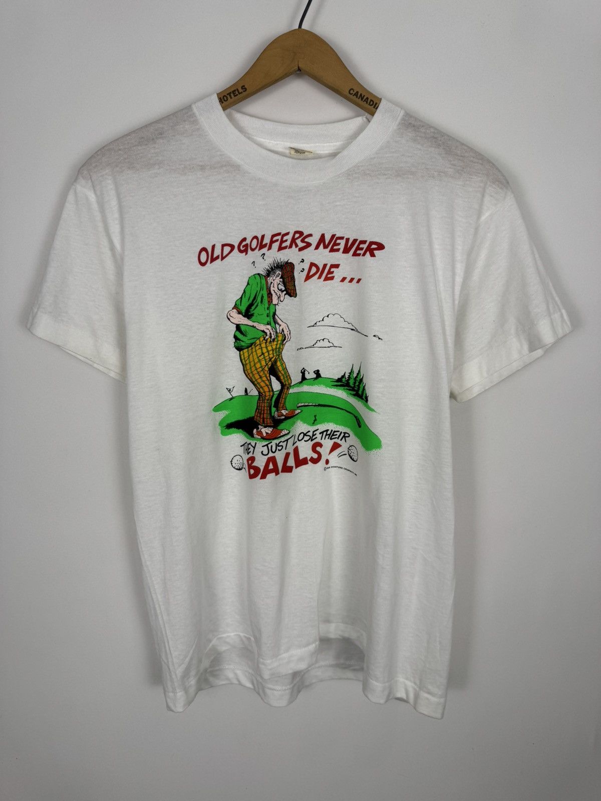 Vintage Vintage 80s Golf Funny Tee Size US L / EU 52-54 / 3 - 2 Thumbnail