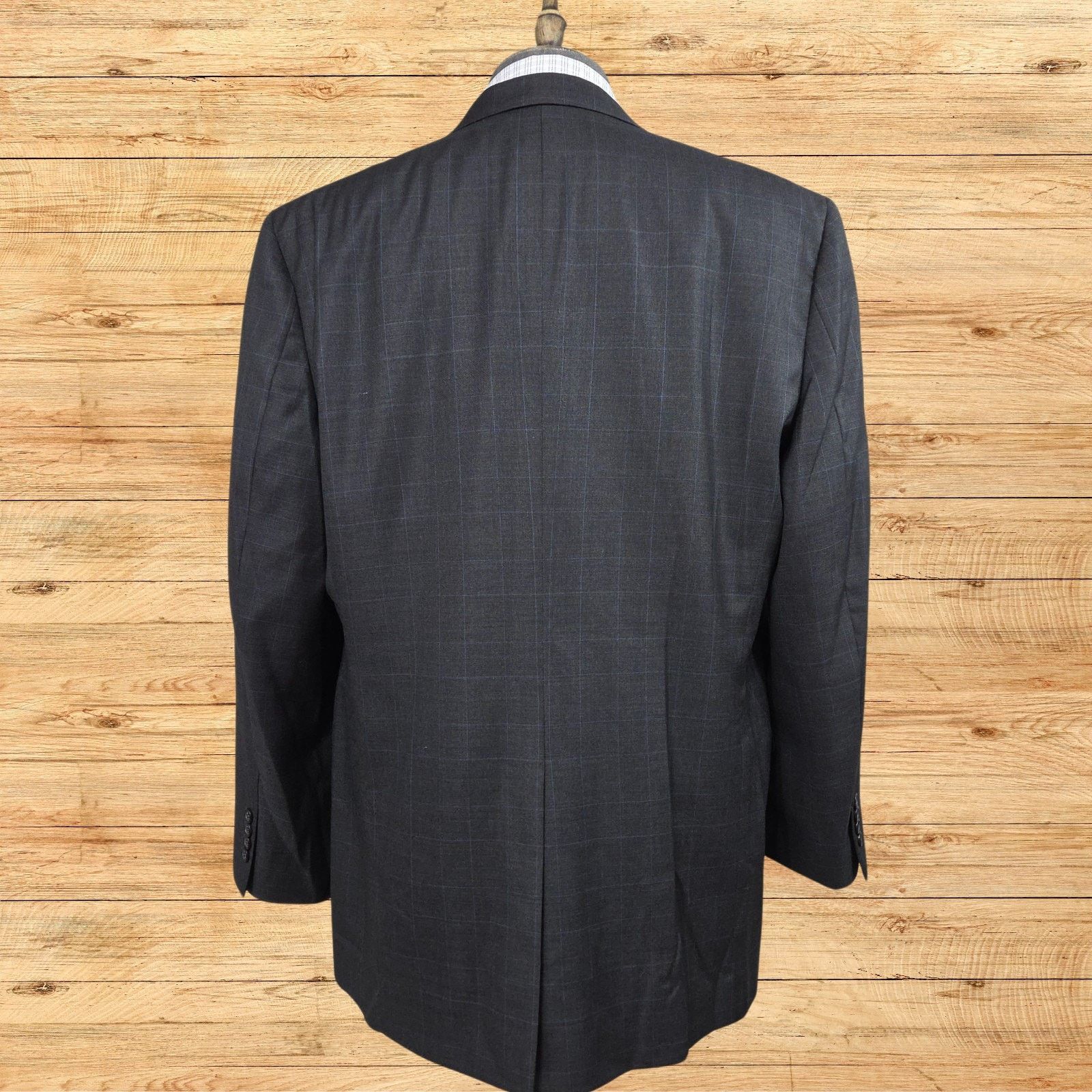 Brooks Brothers Brooks Brothers 1818 Madison Mens 46L Saxxon Wool Charcoal Size 46L - 4 Thumbnail