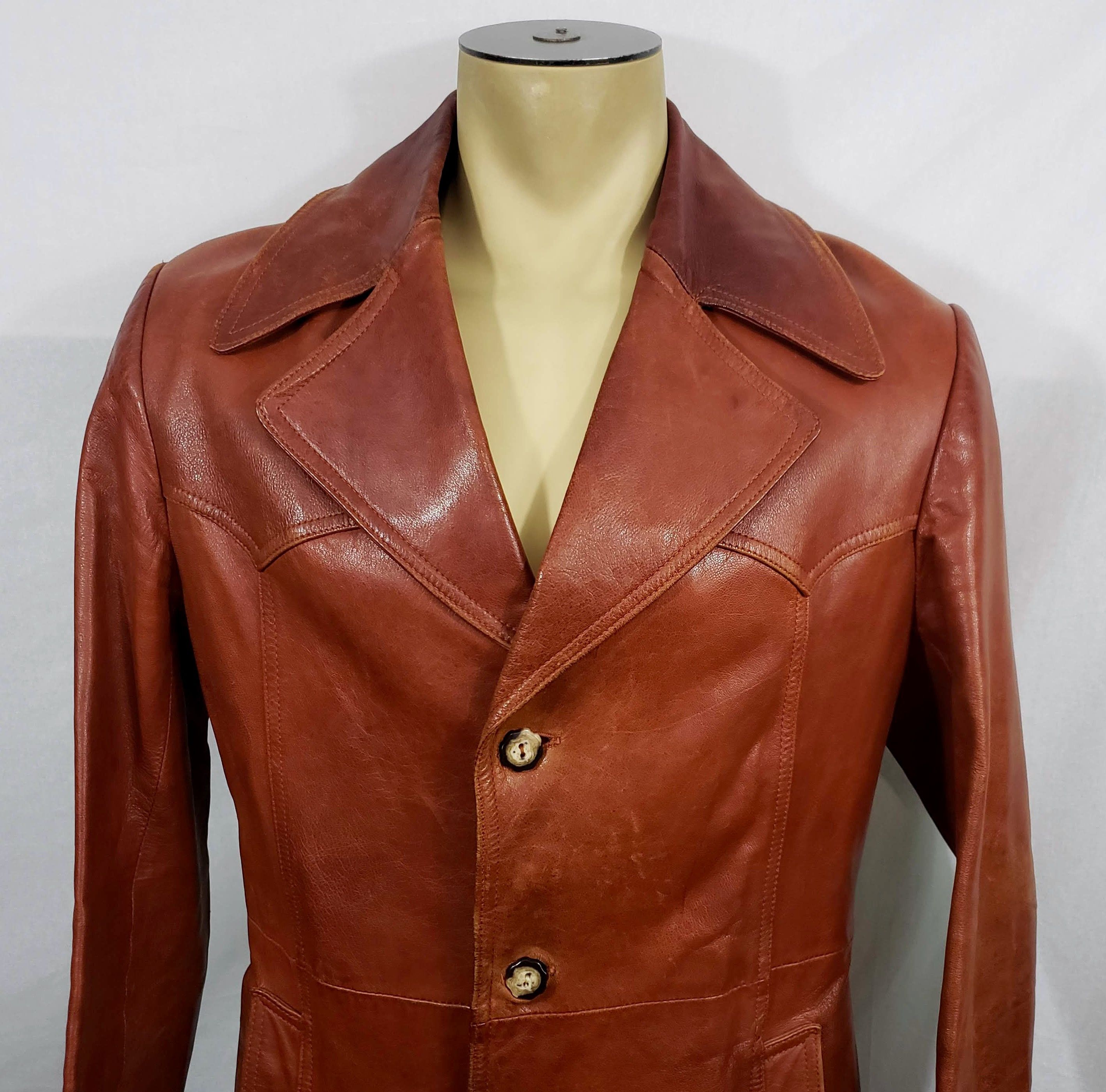 Designer × Pierre Balmain × Vintage Mint Vtg 70s Pierre Balmain button-up leather disco jacket Size US S / EU 44-46 / 1 - 2 Thumbnail