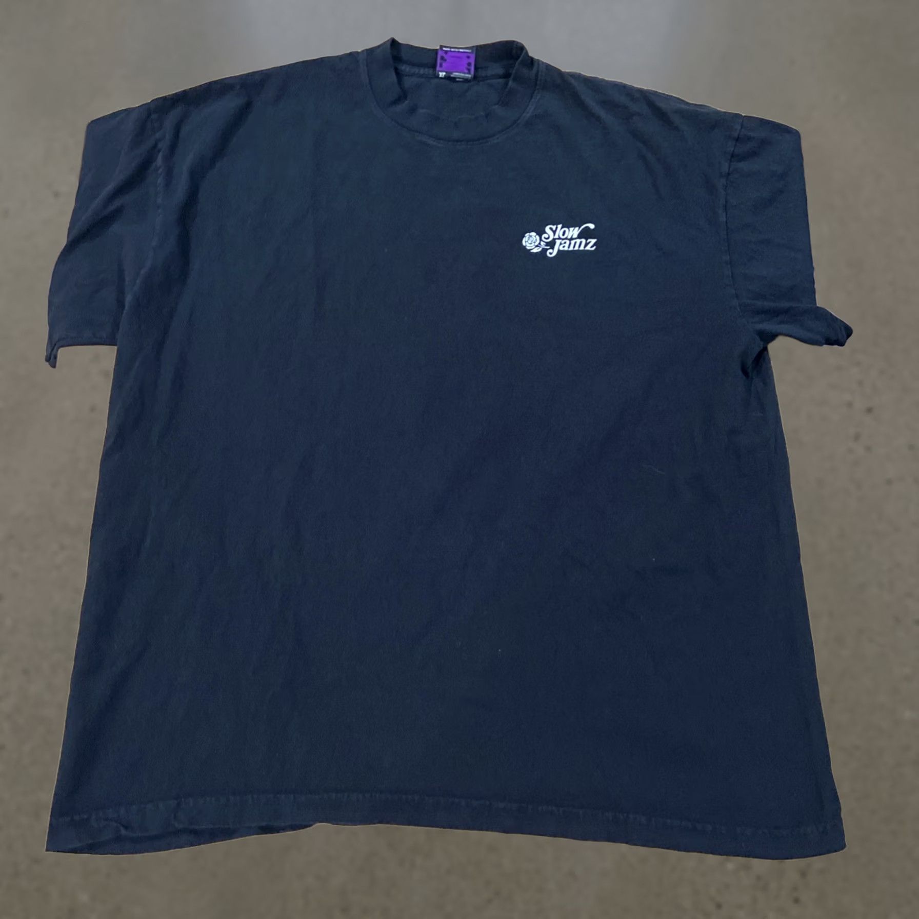 Vintage Nike Shirt Slow Jamz LA Modern Double Sided Graphic T Shirt Large XL Black Mens Size US XL / EU 56 / 4 - 1 Thumbnail