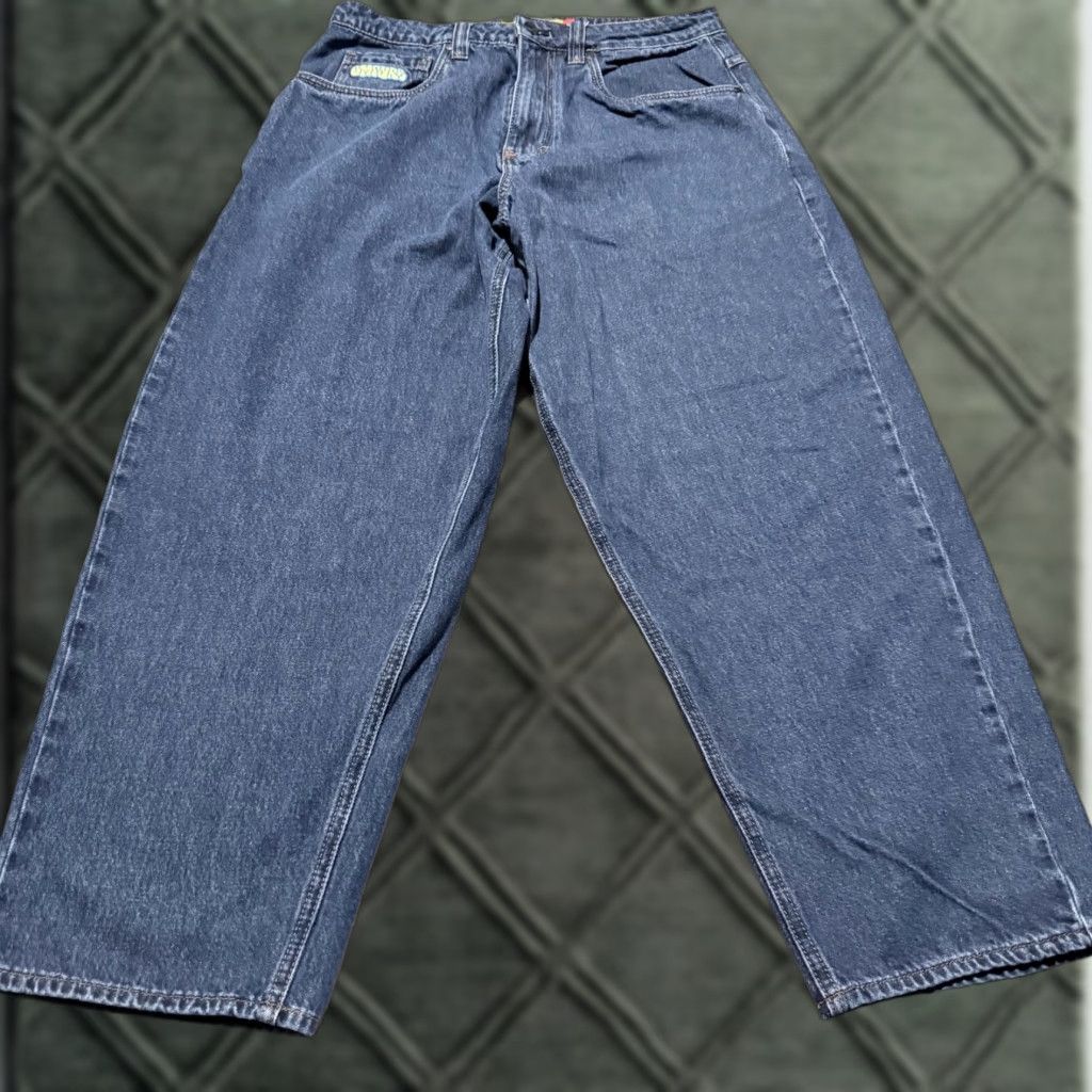 Empyre Empyre Jeans Men Dark Wash Denim Logo Relaxed Classic Straight Zip Fly - 30 Size US 30 / EU 46 - 1 Thumbnail