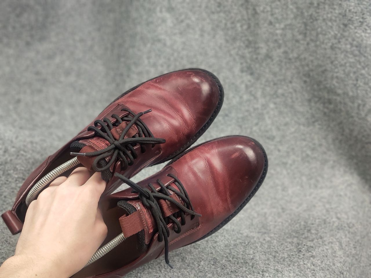 G-Star G Star Raw Dark Burgundy Leather Derby Shoes Avant Garde Size US 11 / EU 44 - 12 Thumbnail