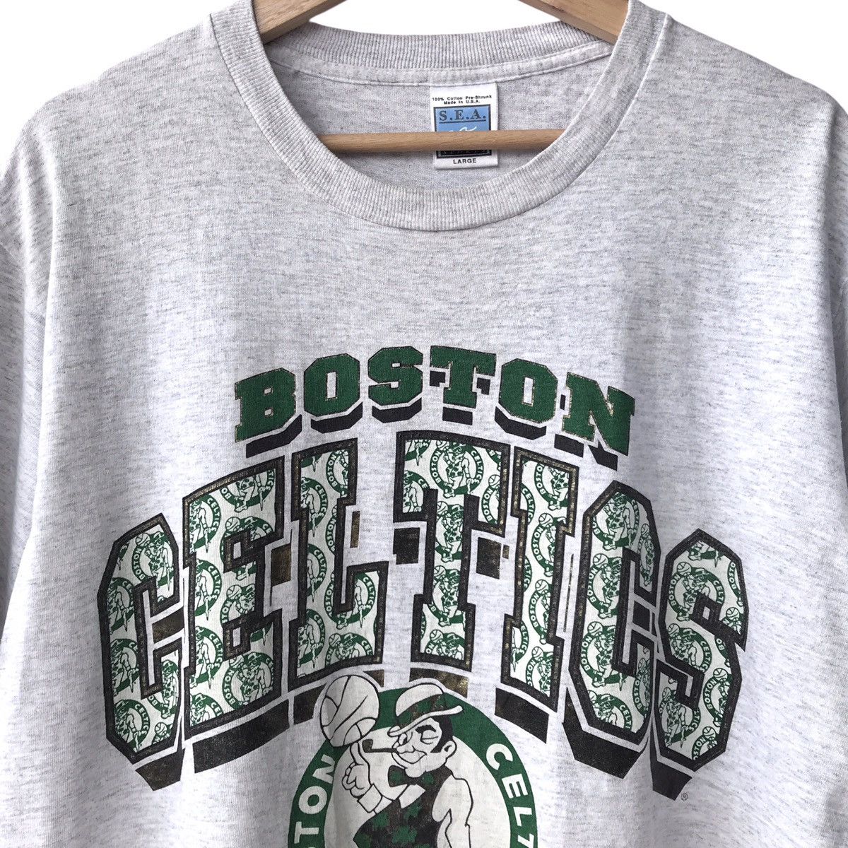 NBA × Vintage Boston Celtics NBA Vintage 90s Logo 7 Basketball Tee Size US L / EU 52-54 / 3 - 3 Thumbnail